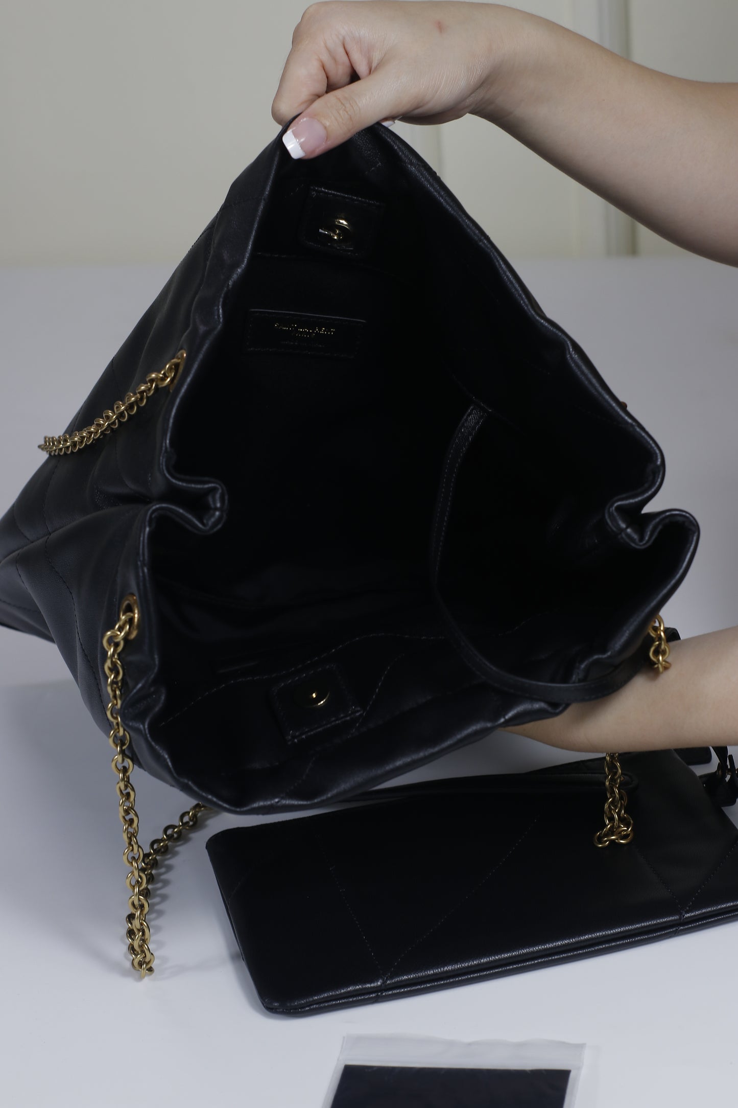 Saint Laurent Jamie 4.3 Shoulder Bag – Black Lambskin with Gold Hardware