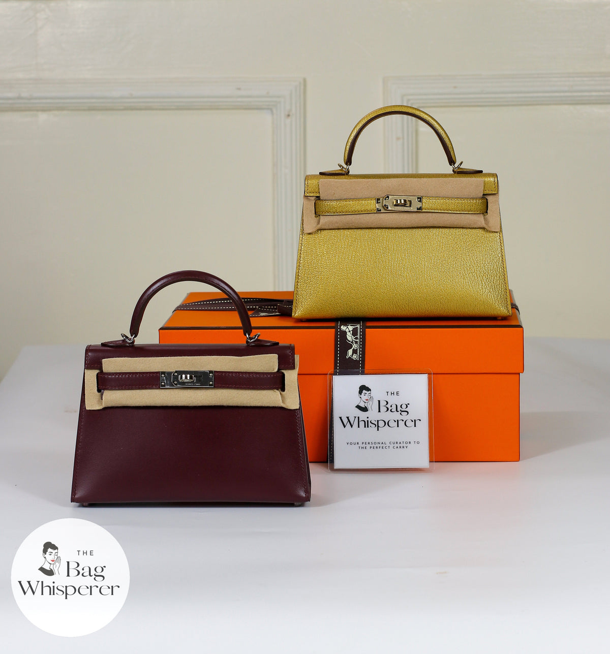 Mini KL II – Bordeaux Box Calf with Palladium Hardware