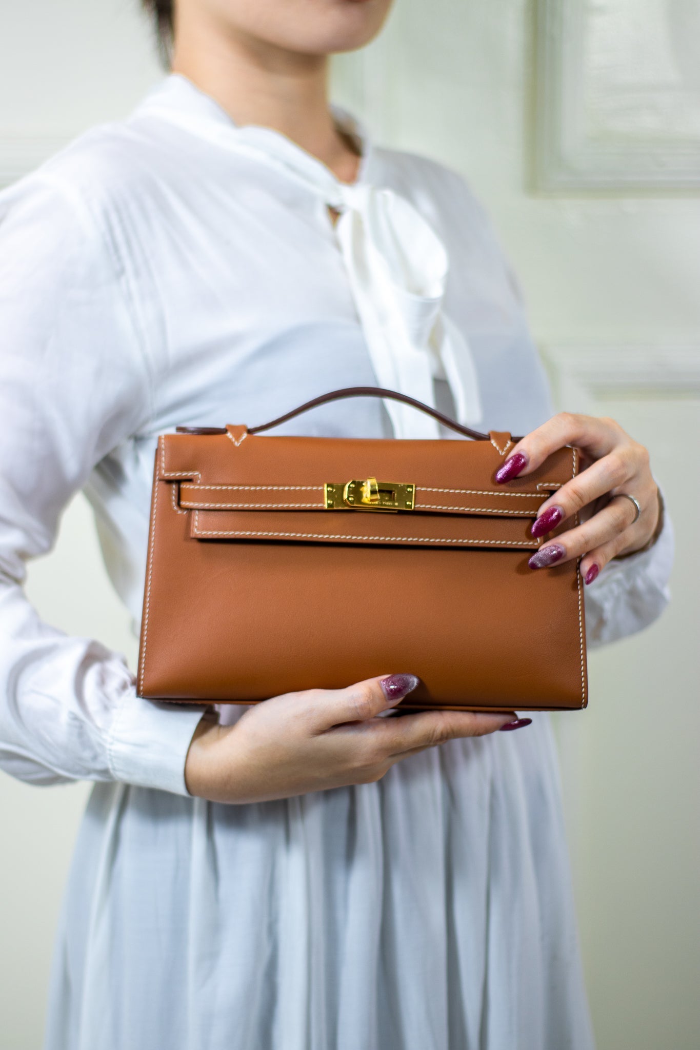 Kl Pochette – Gold Swift with Gold Hardware