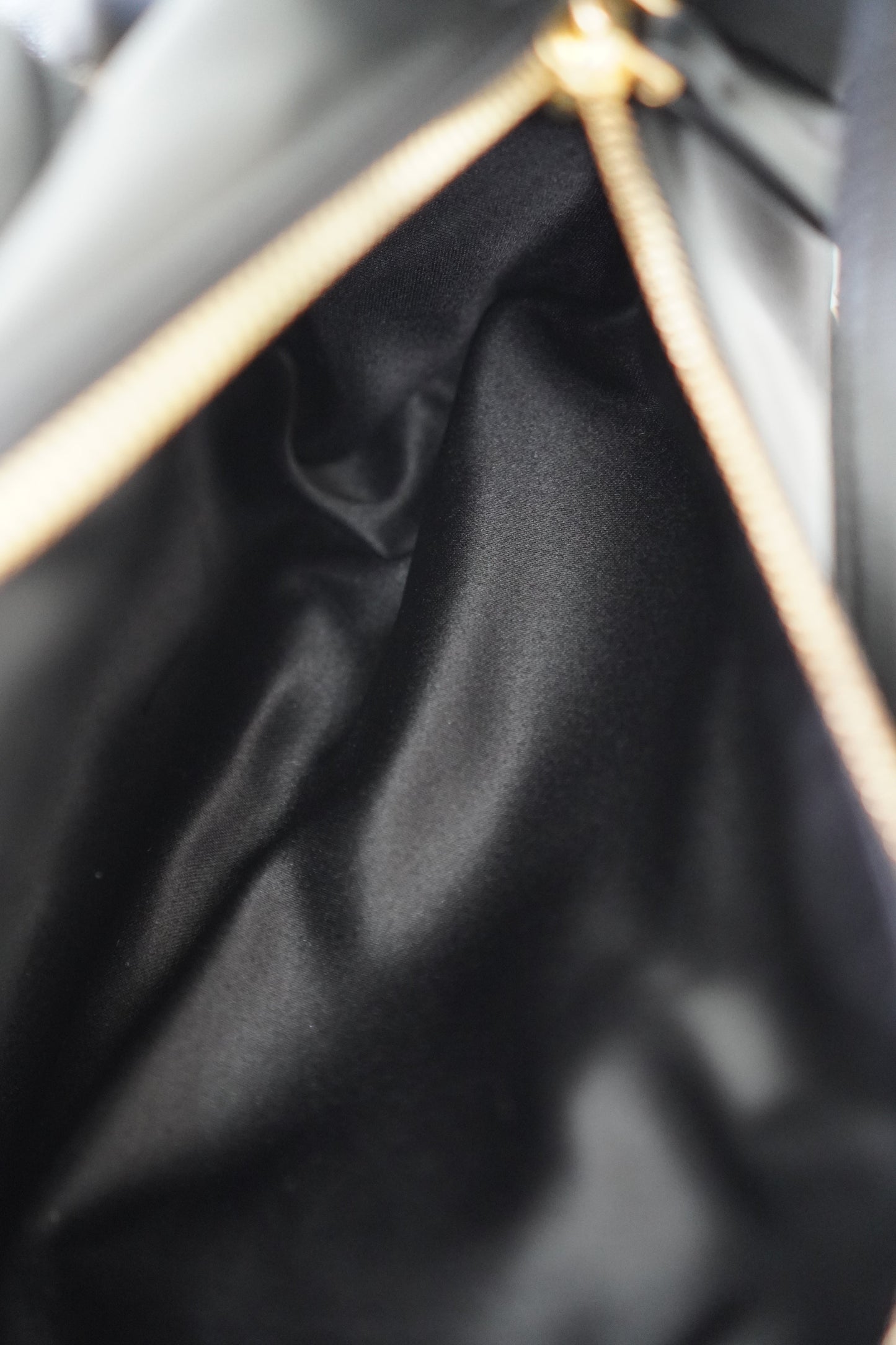 Multi-Pocket Shoulder Bag in Black Nappa Leather