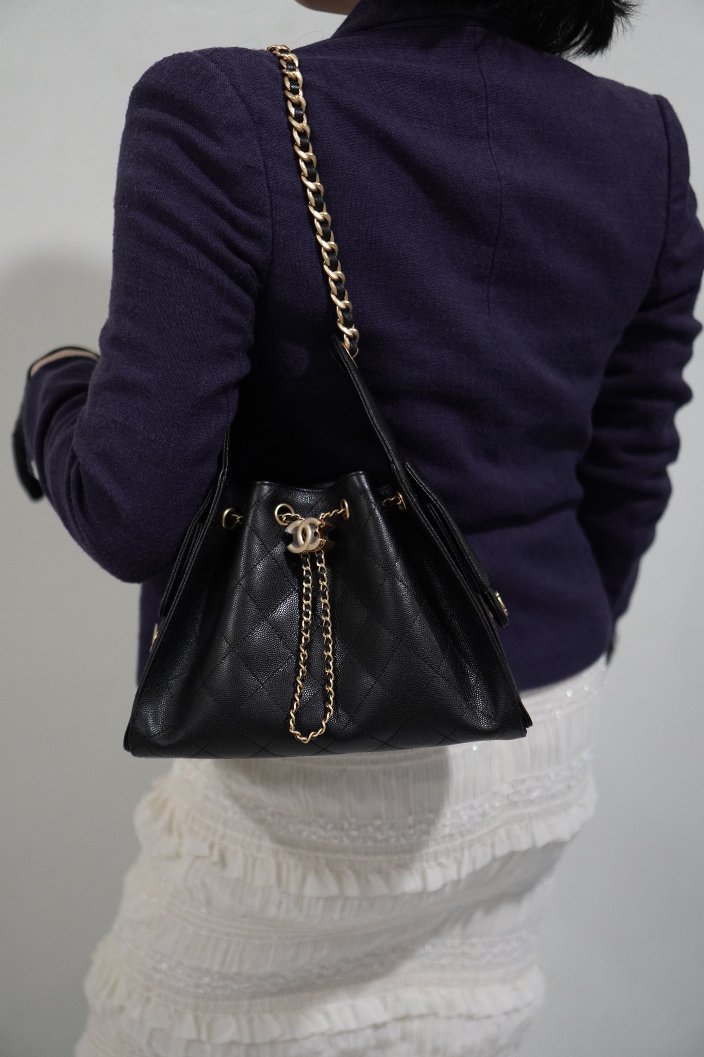 C25 in Small Caviar Leather In Gold Hardware