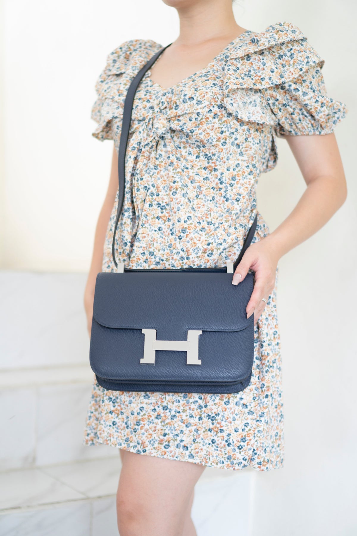 Constanc 24 – Blue Indigo Epsom with Palladium Hardware
