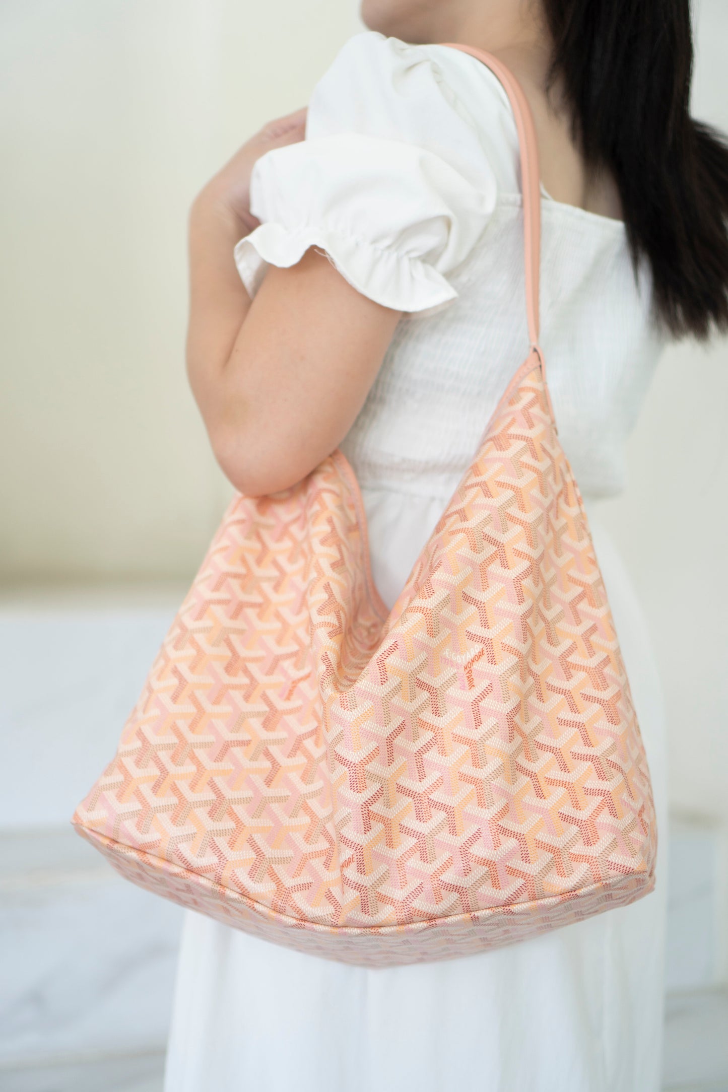 Bohème Hobo Bag – Powder Pink Limited Edition Goyardine Canvas with Pink Leather Trim