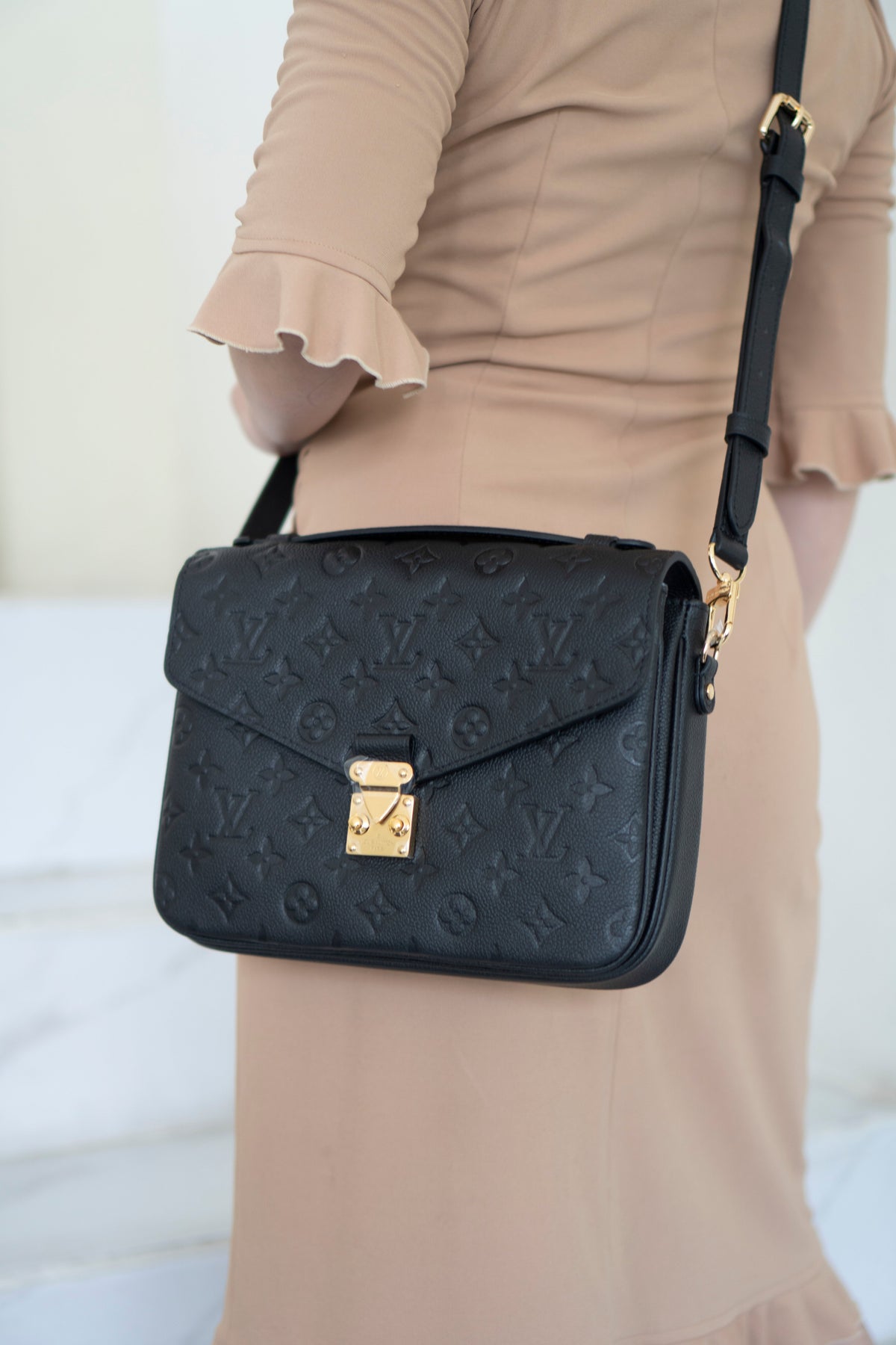 Pochette Métis – Black Monogram Empreinte Leather with Gold Hardware
