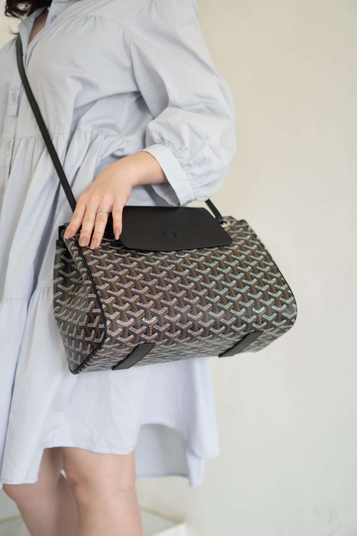 Rouette Souple Bag PM – Monogram Canvas with Black Leather Trim