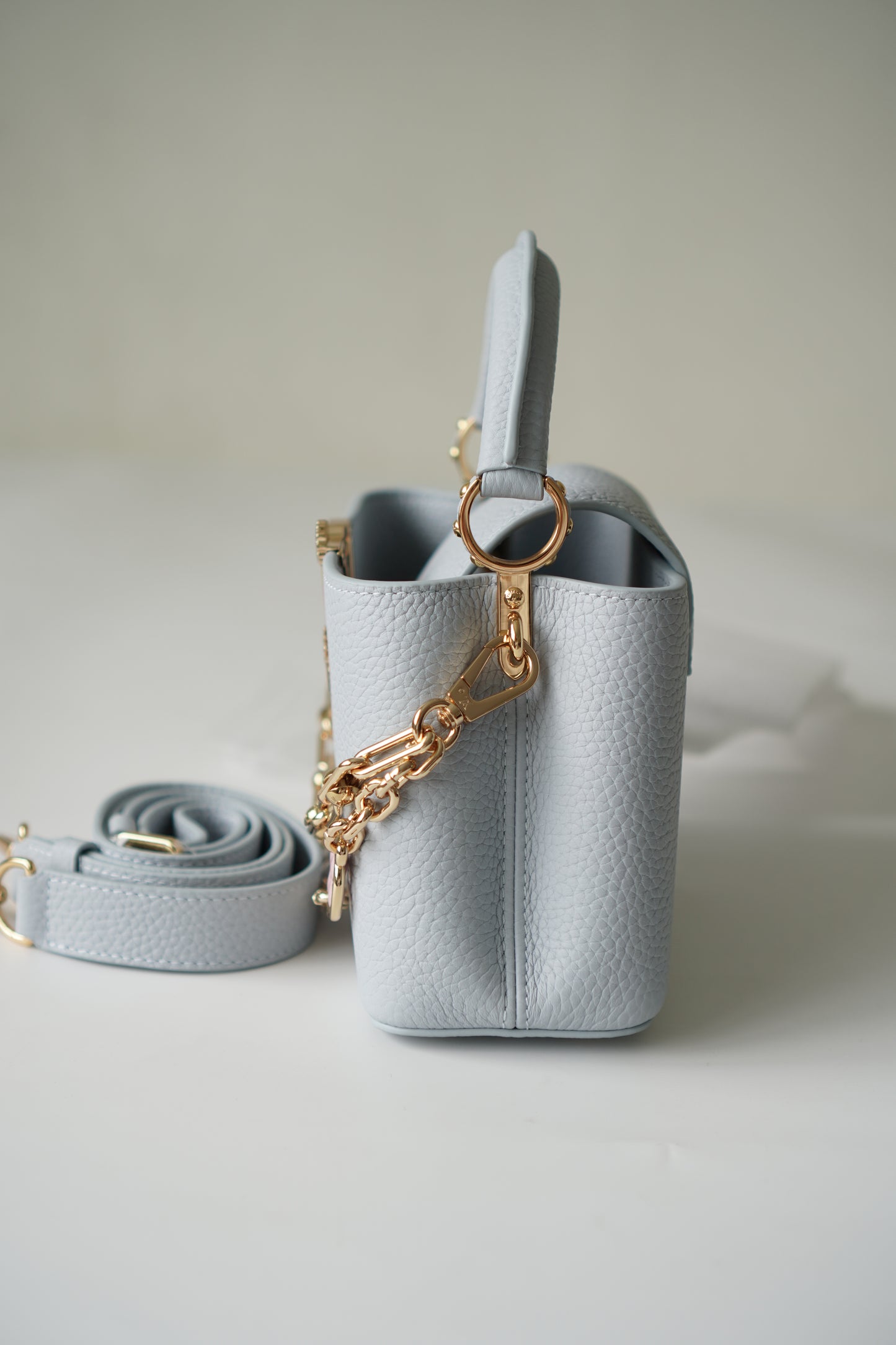 Capucines Mini East West in Baby Blue