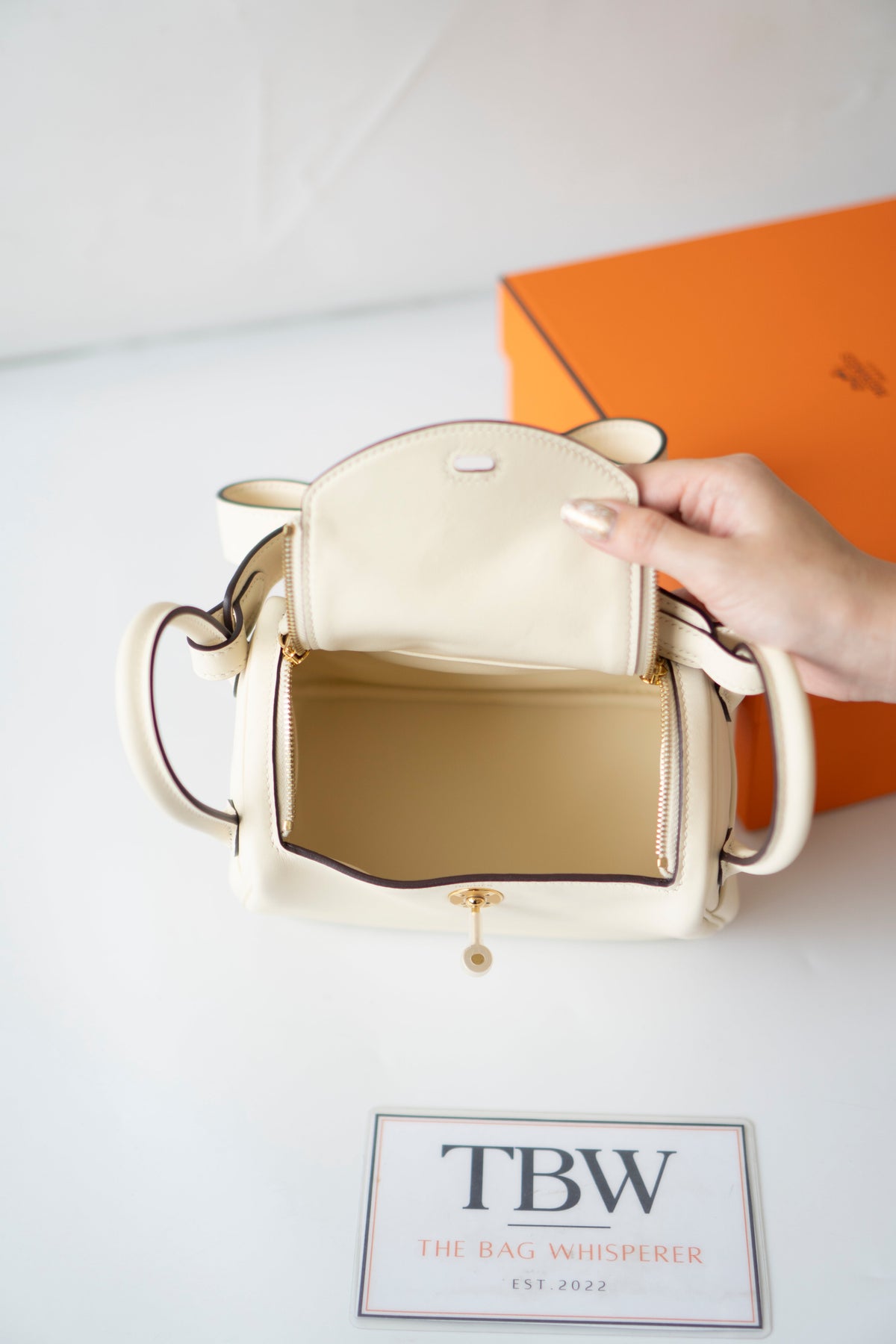 Mini Lind in Nata Swift Leather with Gold Hardware