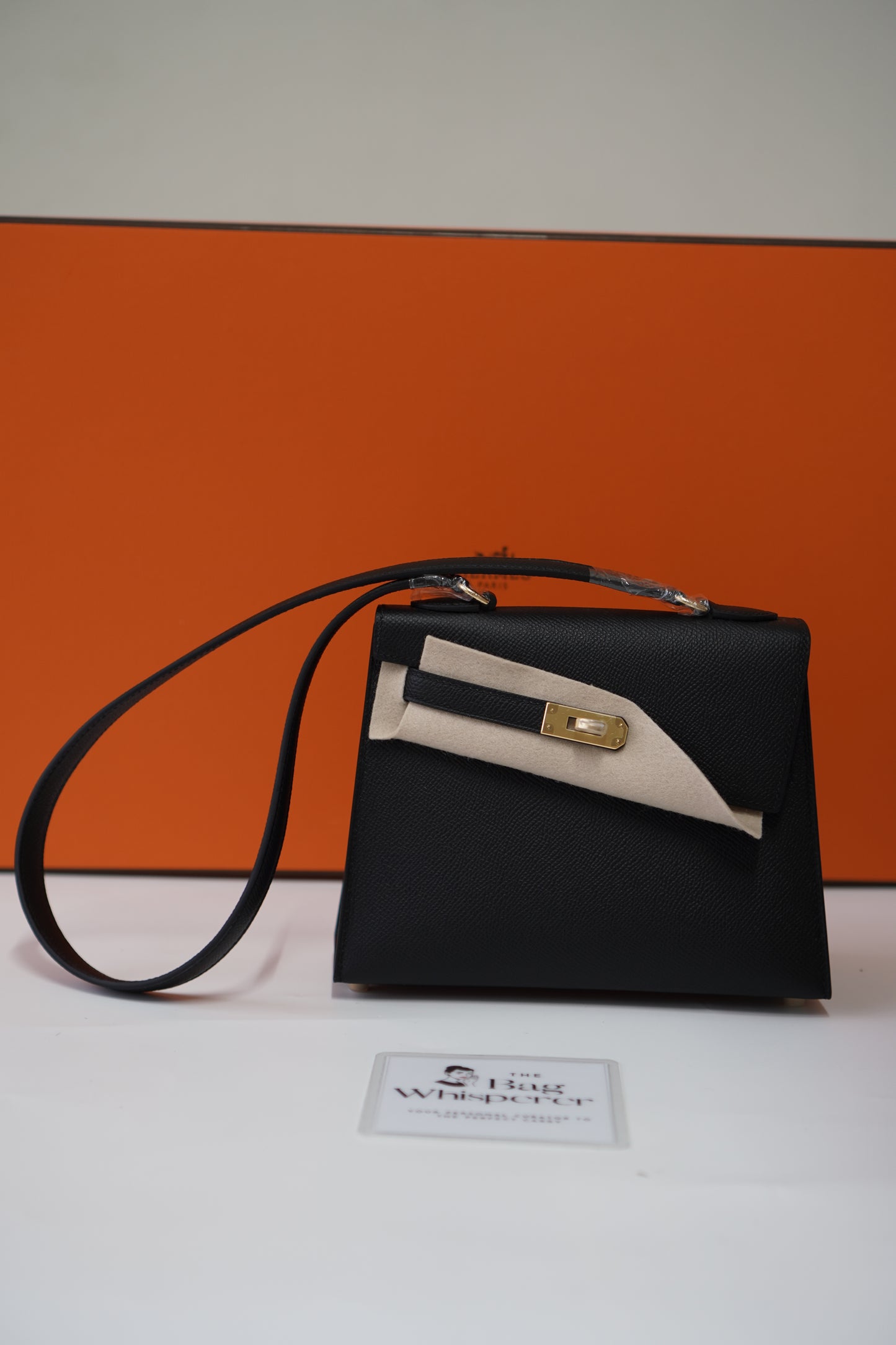 Kelly Désordre Mini in Noir Epsom