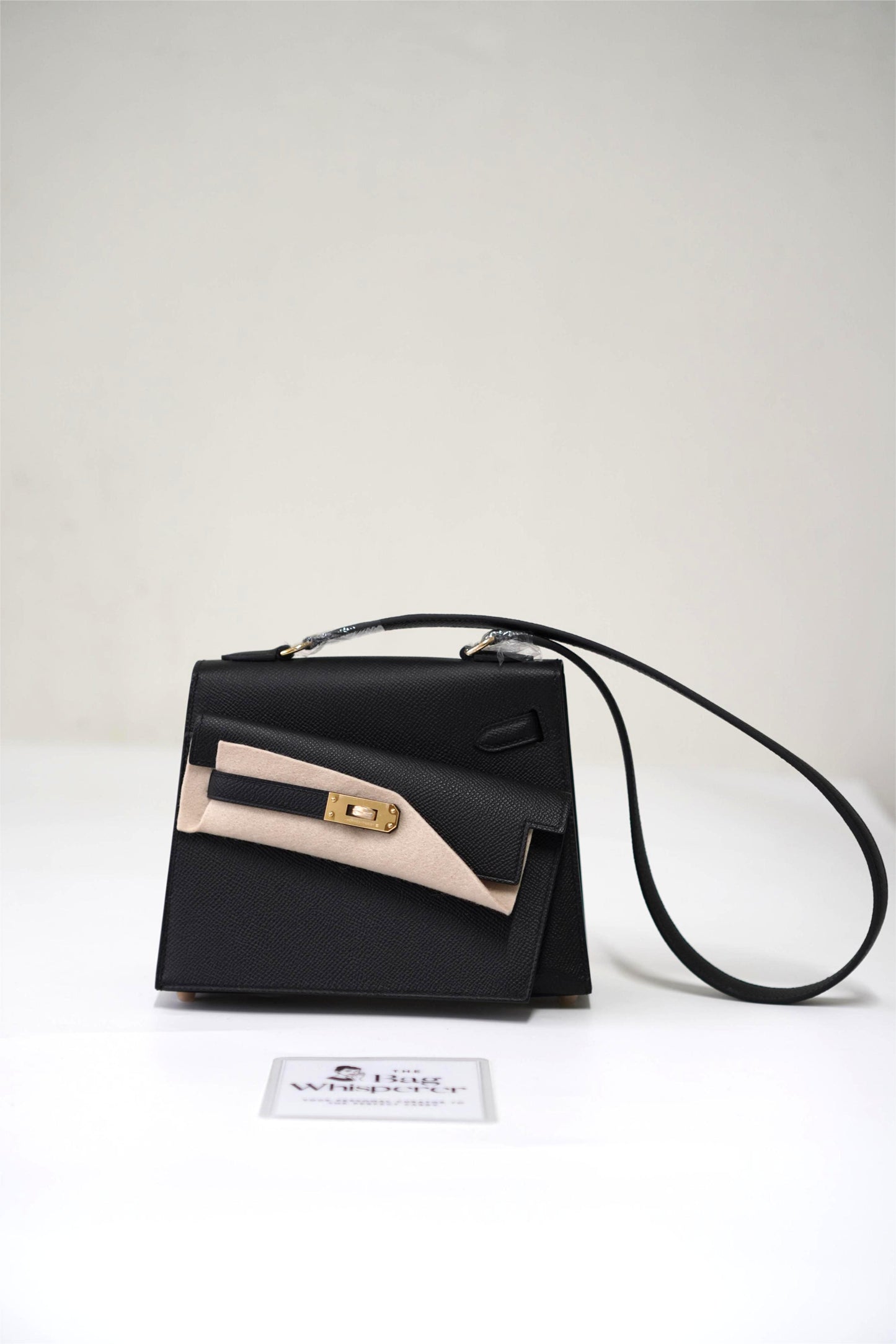 Kelly Désordre Mini in Noir Epsom
