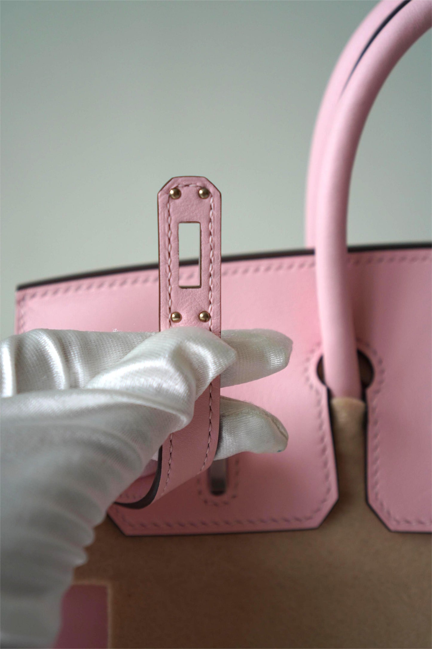 Birkin 25 in Rose Sakura Swift leather