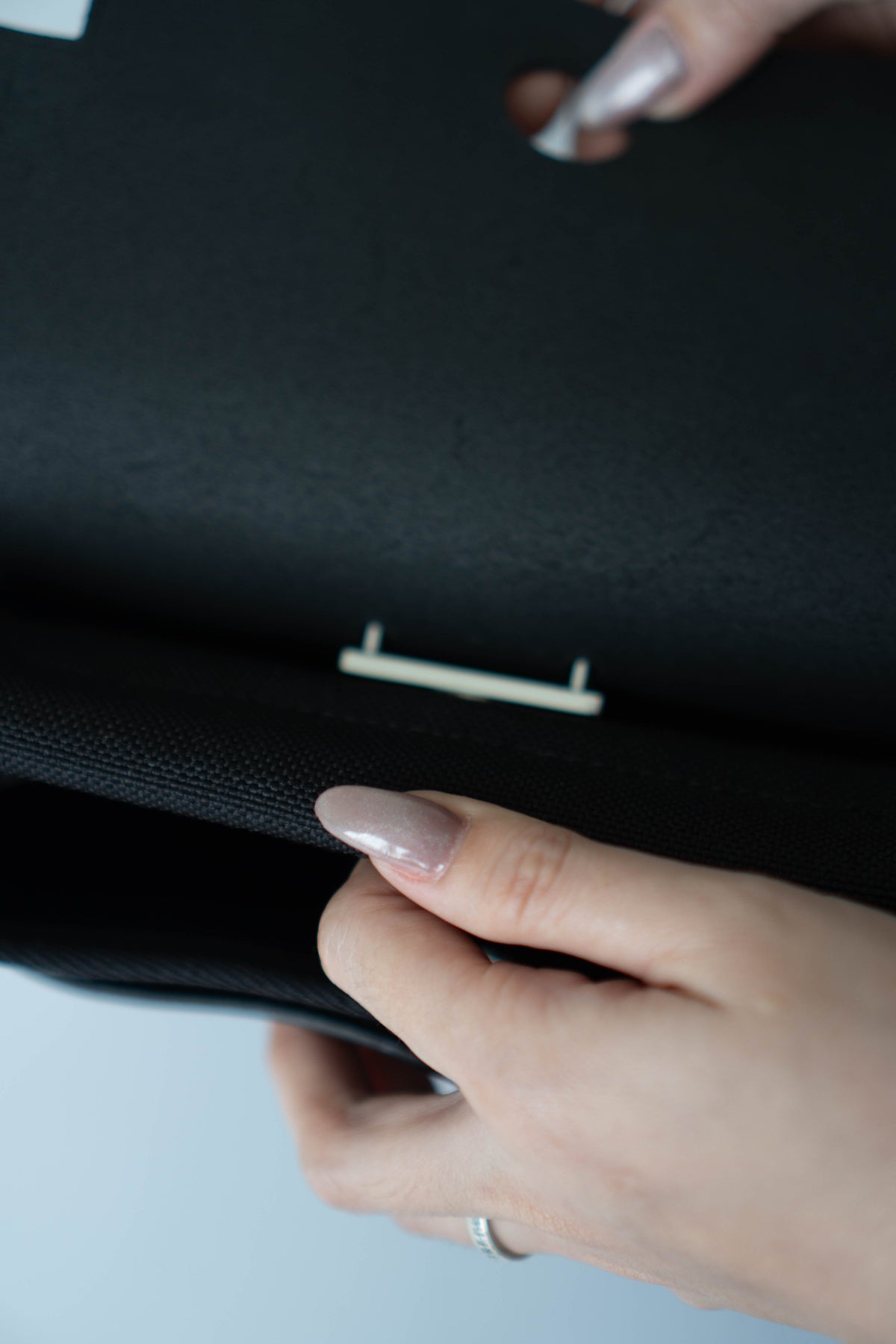 Mini Herbag – Black Canvas & Leather with Palladium Hardware