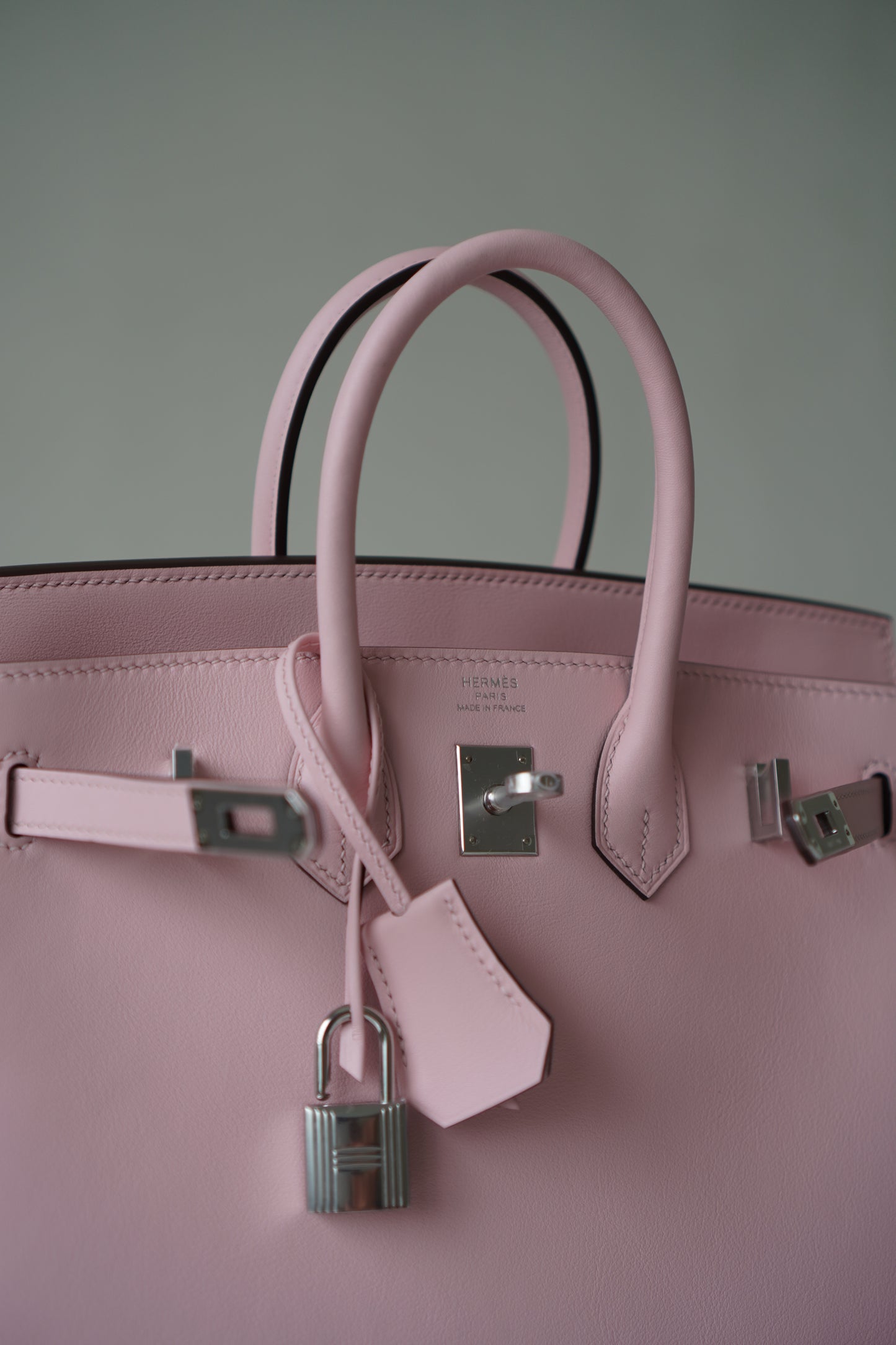 Birkin 25 in Rose Sakura Swift leather