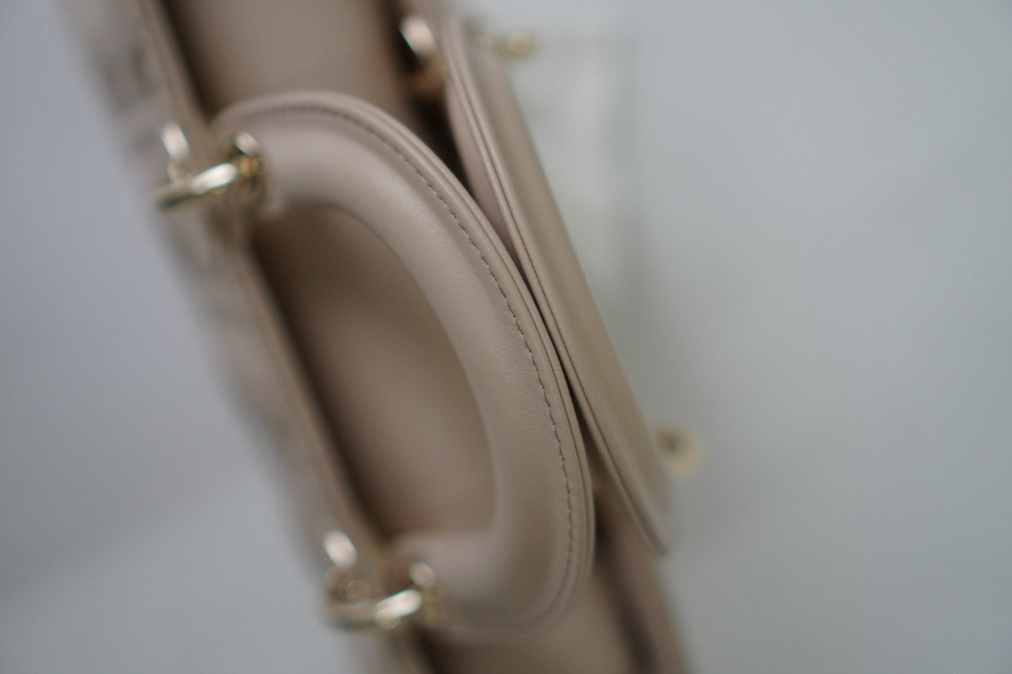 Lady D-Joy Small Powder Beige Lambskin Cannage