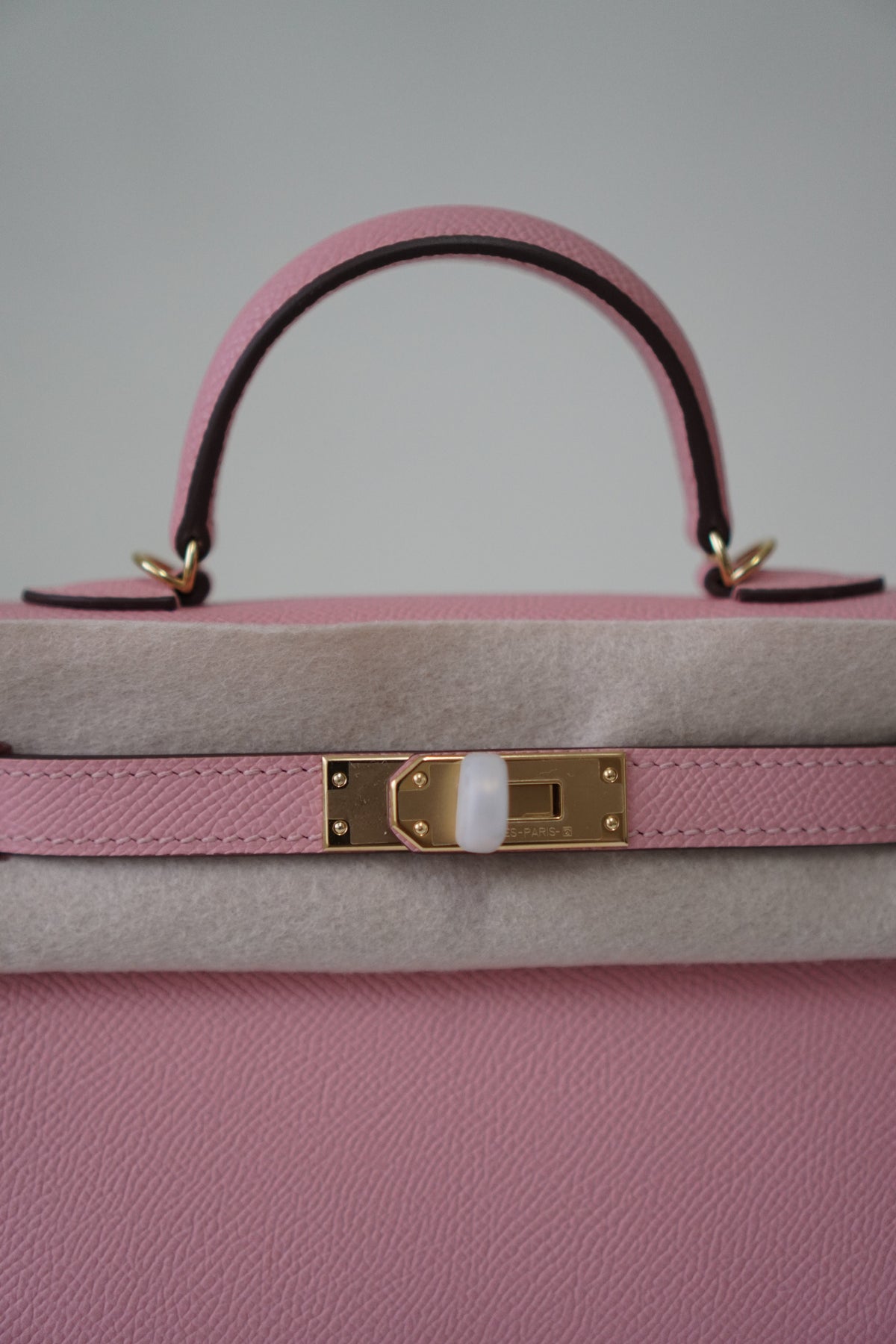 Mini KL Rose Sakura Epsom Leather Gold Hardware