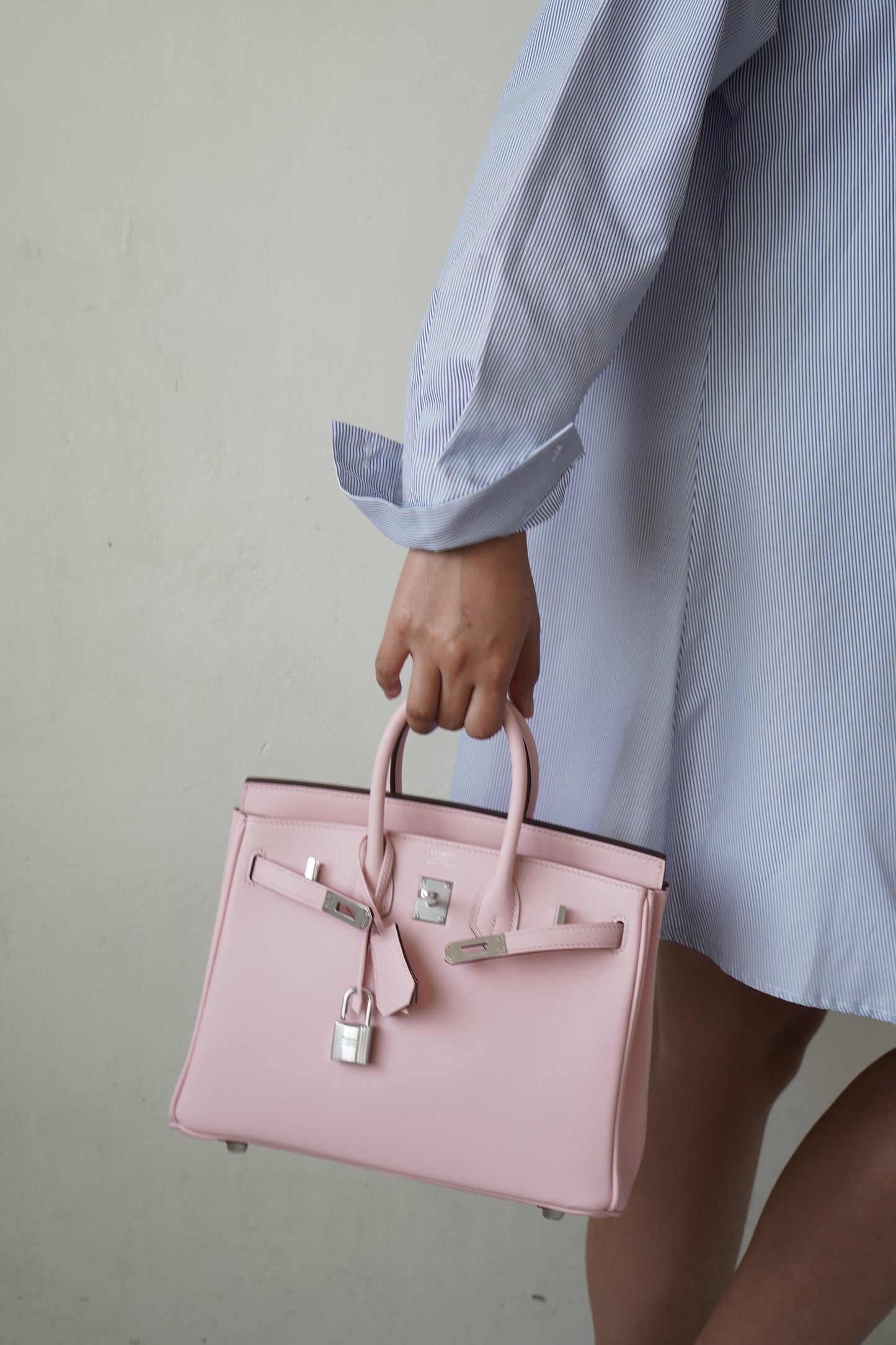 Birkin 25 in Rose Sakura Swift leather