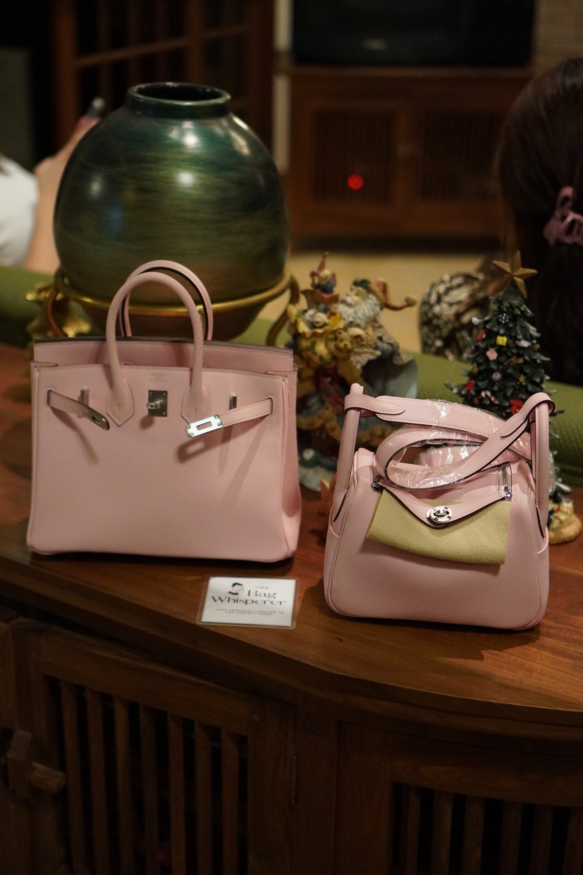 Mini Lind in Rose Sakura Swift leather