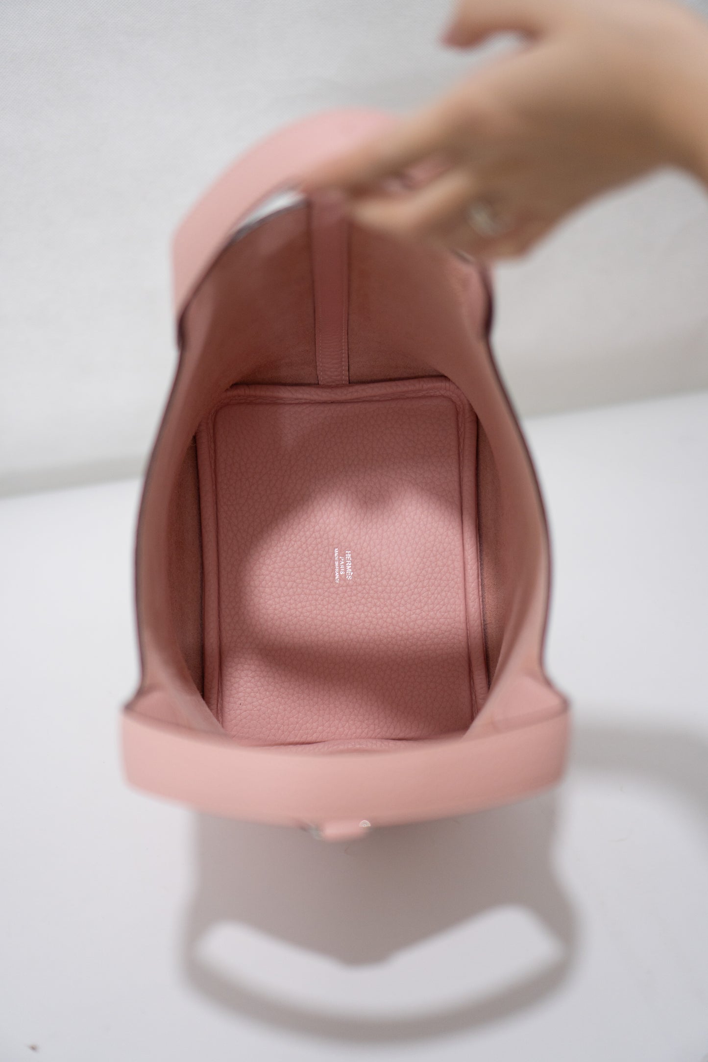 Picotin Lock 18 – Rose Sakura Clemence Leather with Palladium Hardware