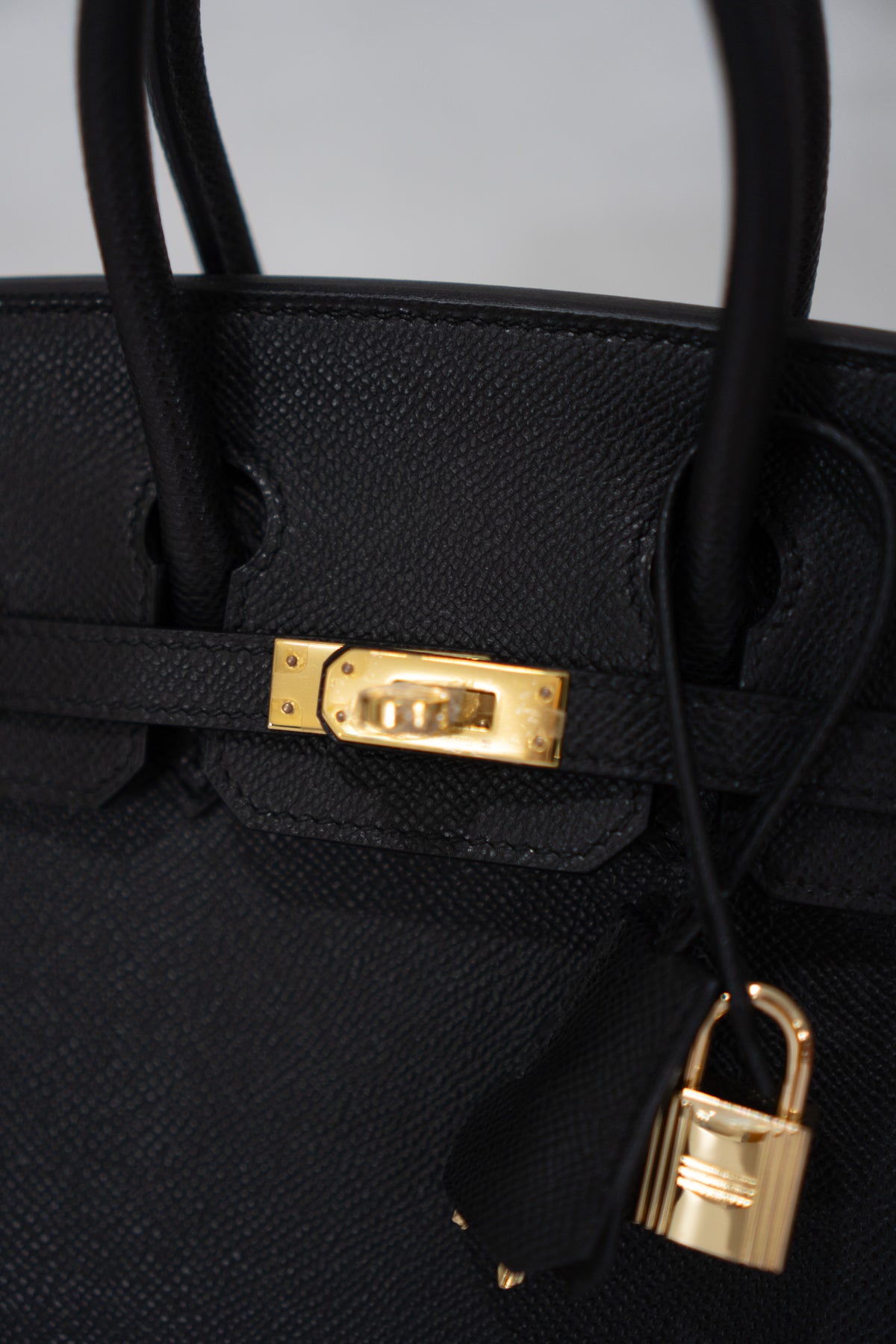 BK 25 – Black Epsom Leather with Gold Hardware