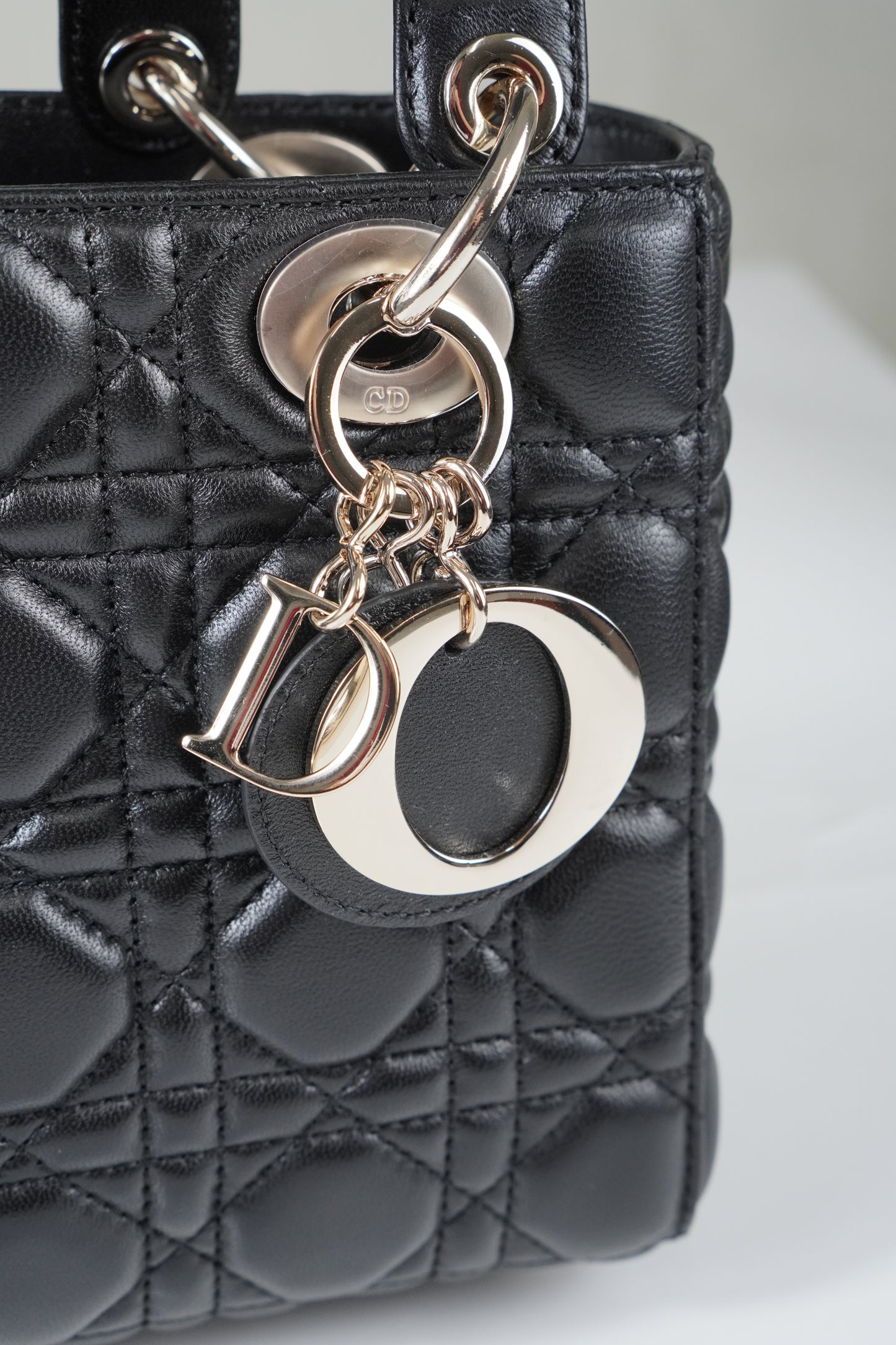 Lady Dior Small – Black Cannage Lambskin with Gold Hardware