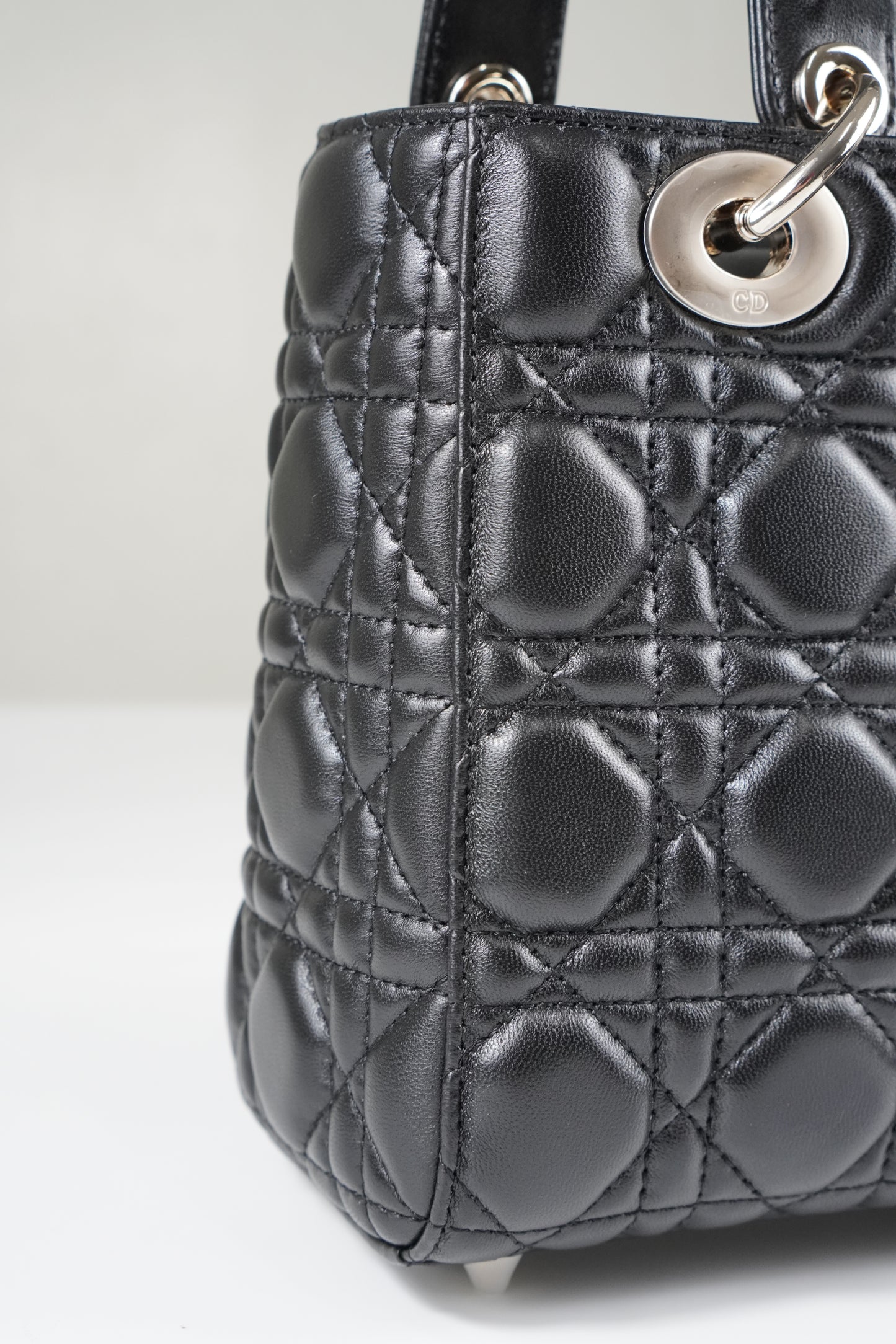 Lady Dior Small – Black Cannage Lambskin with Gold Hardware