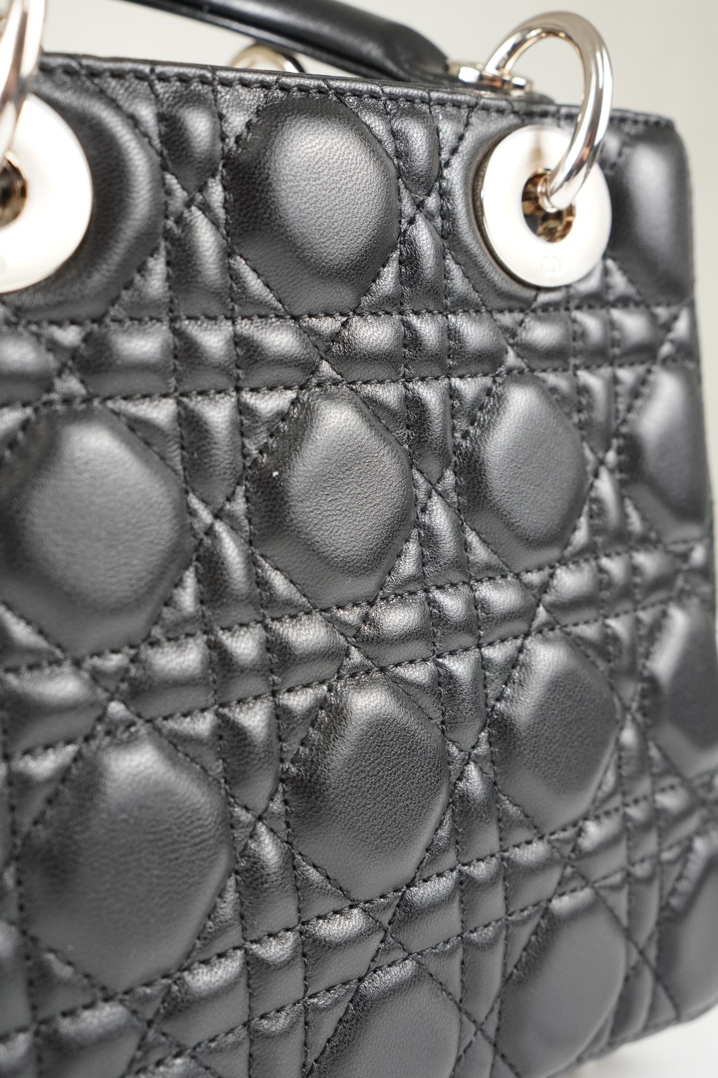 Lady Dior Small – Black Cannage Lambskin with Gold Hardware