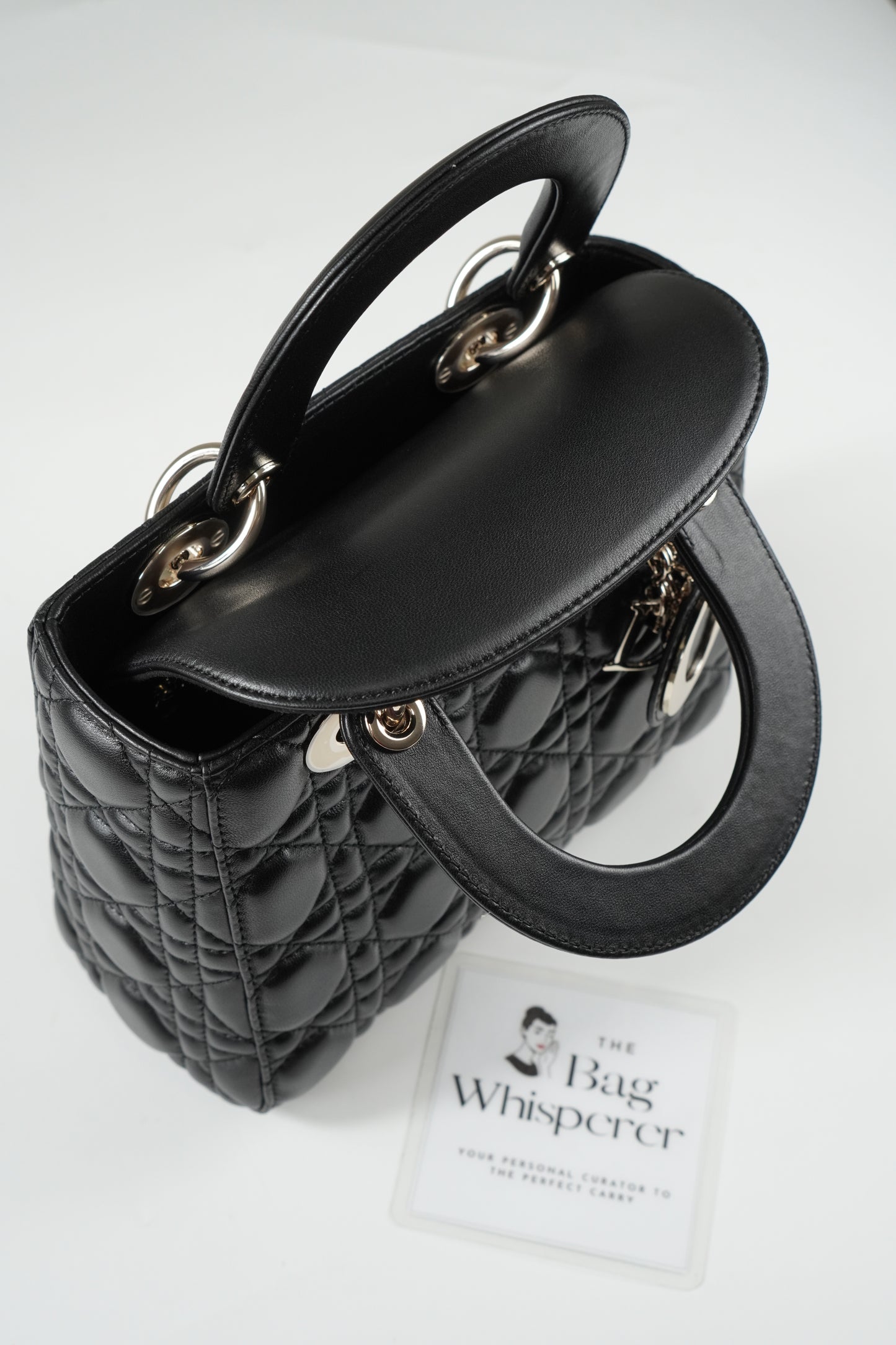 Lady Dior Small – Black Cannage Lambskin with Gold Hardware