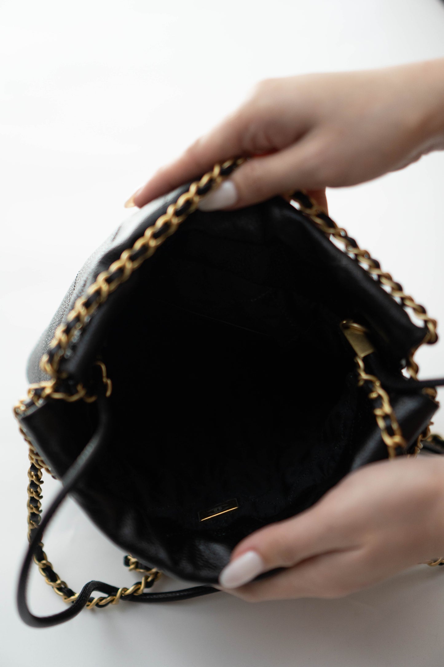 C22 Mini Handbag in Caviar leather