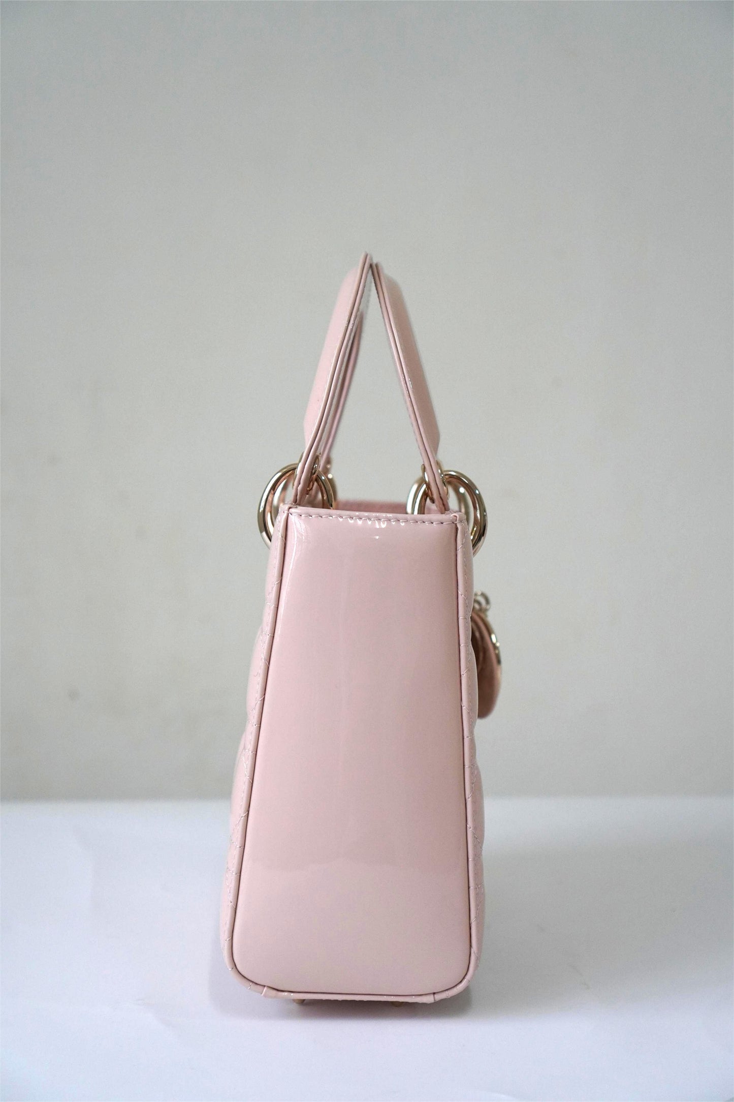 Small Lady Dio R in Light Pink Patent Leather