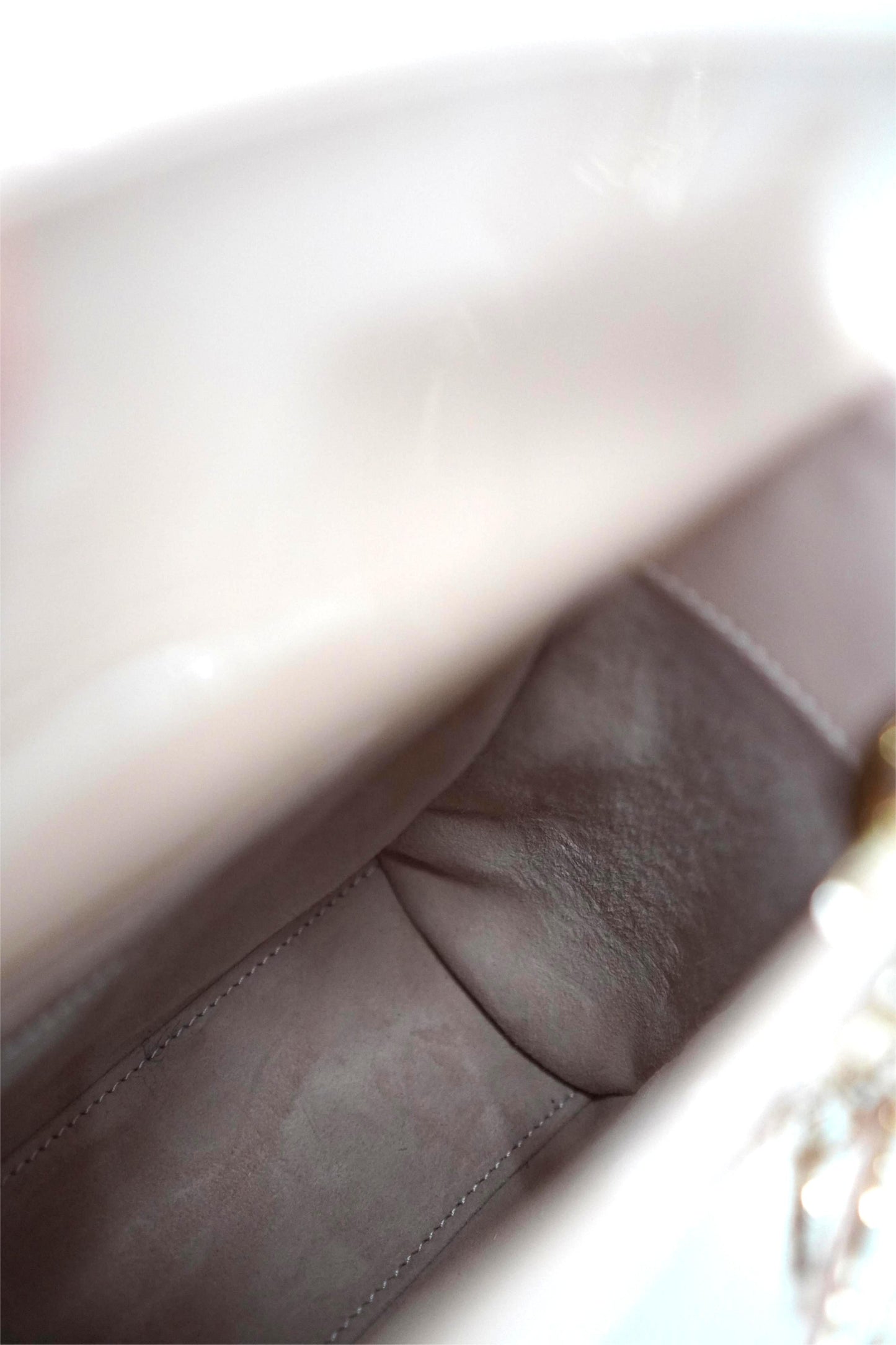 Small Lady Dio R in Light Pink Patent Leather