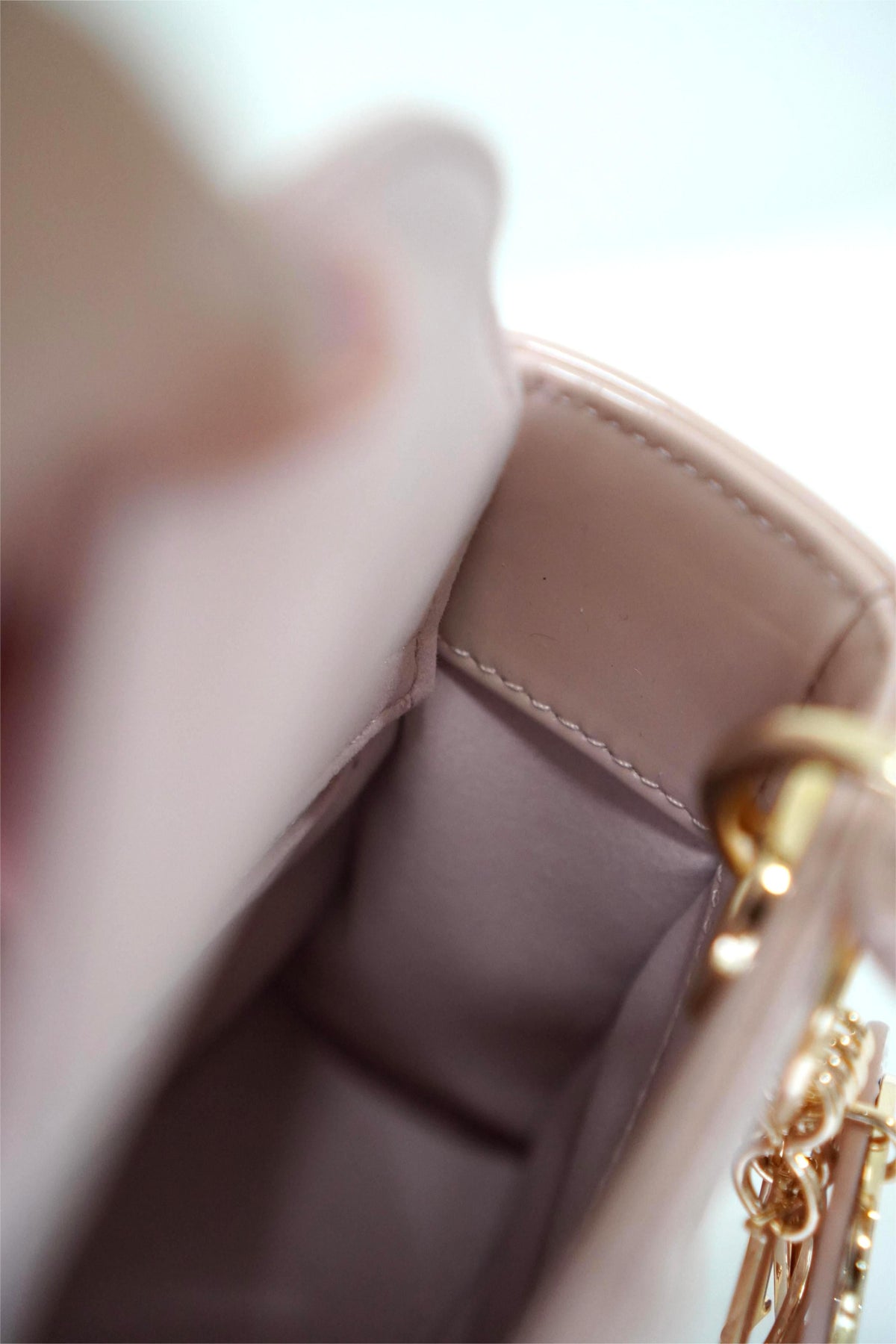 Lady D in Mini Light Pink with Gold Hardware
