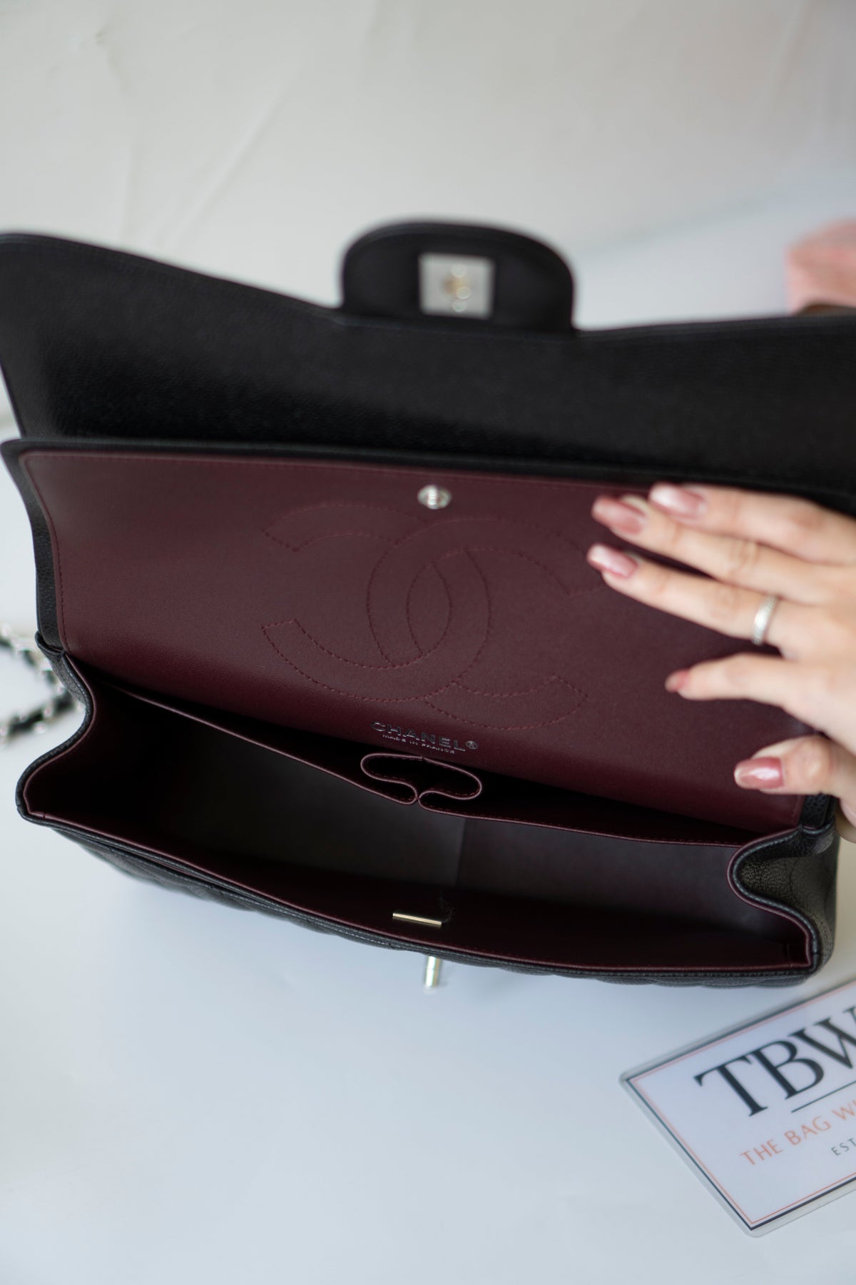 Classic Flap Jumbo – Black Caviar with Silver Hardware