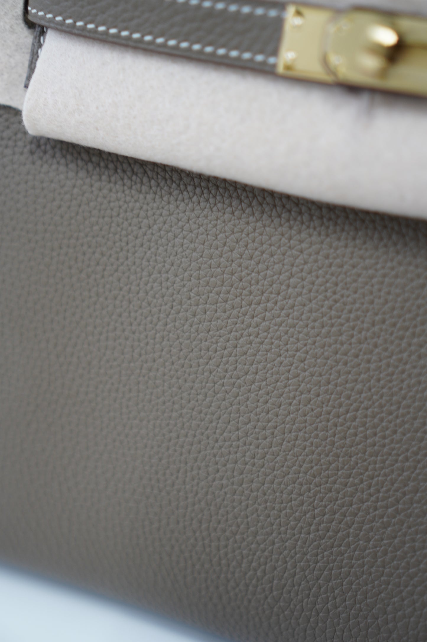 Kelly 25 in Etoupe Togo leather