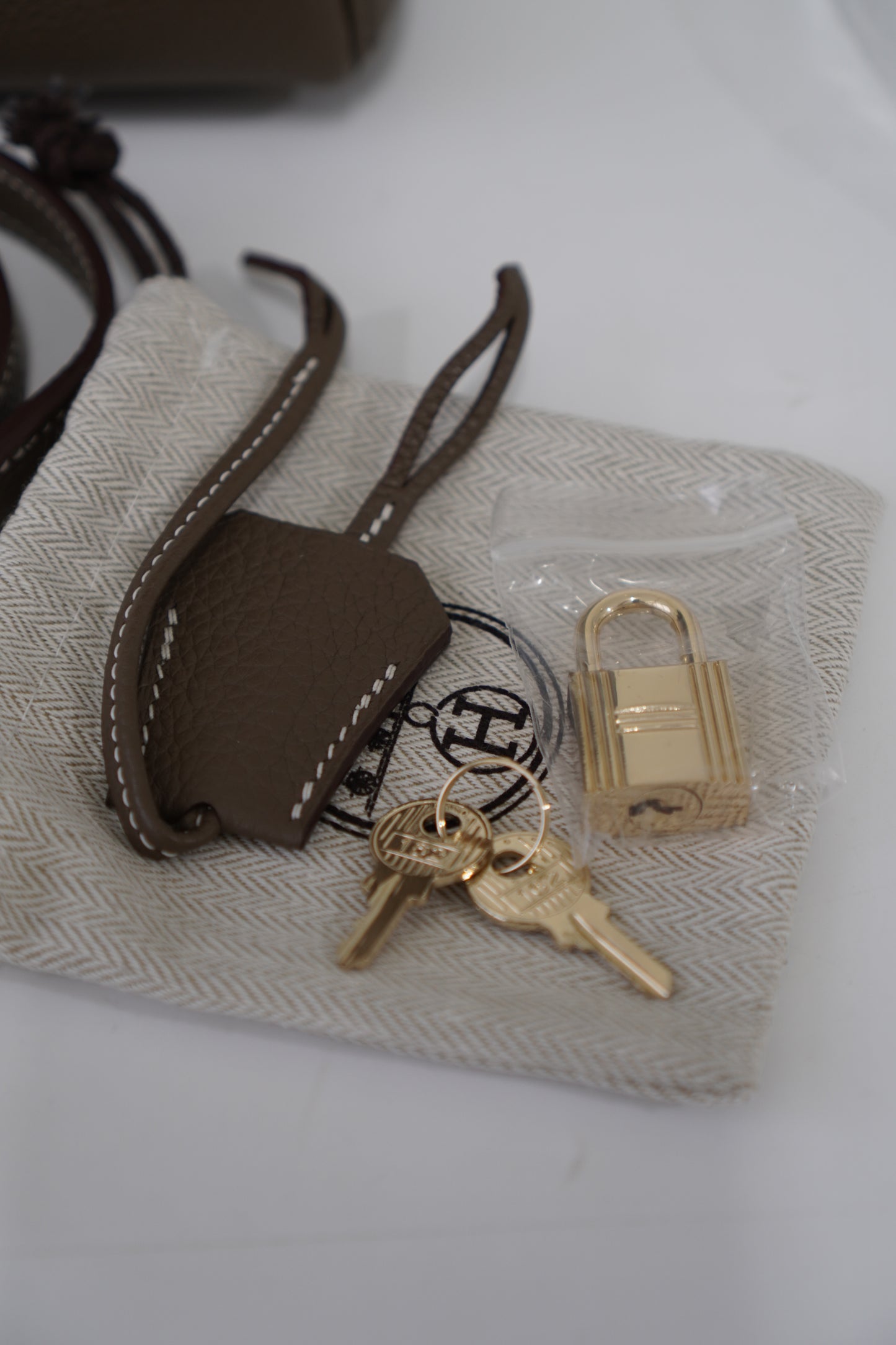 Kelly 25 in Etoupe Togo leather