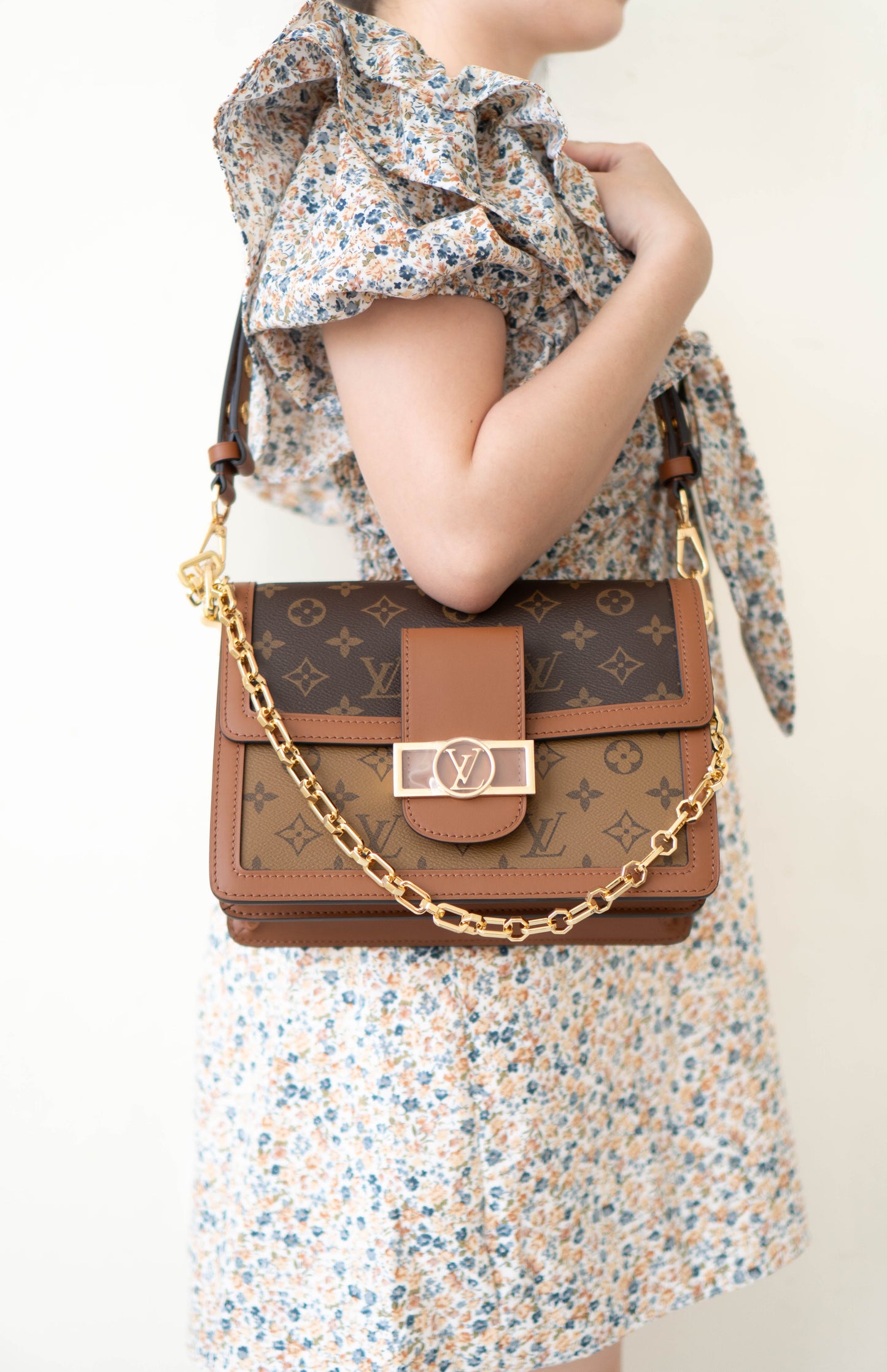 Dauphine in MM Monogram & Reverse Monogram with Gold Hardware
