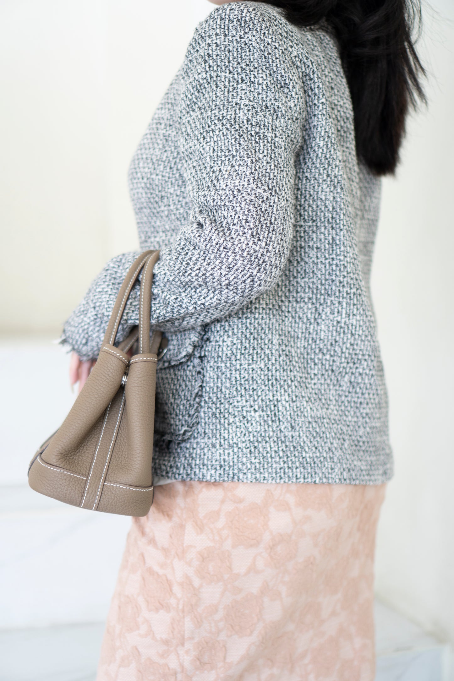 Garden Party Mini – Etoupe Negonda Leather with Palladium Hardware