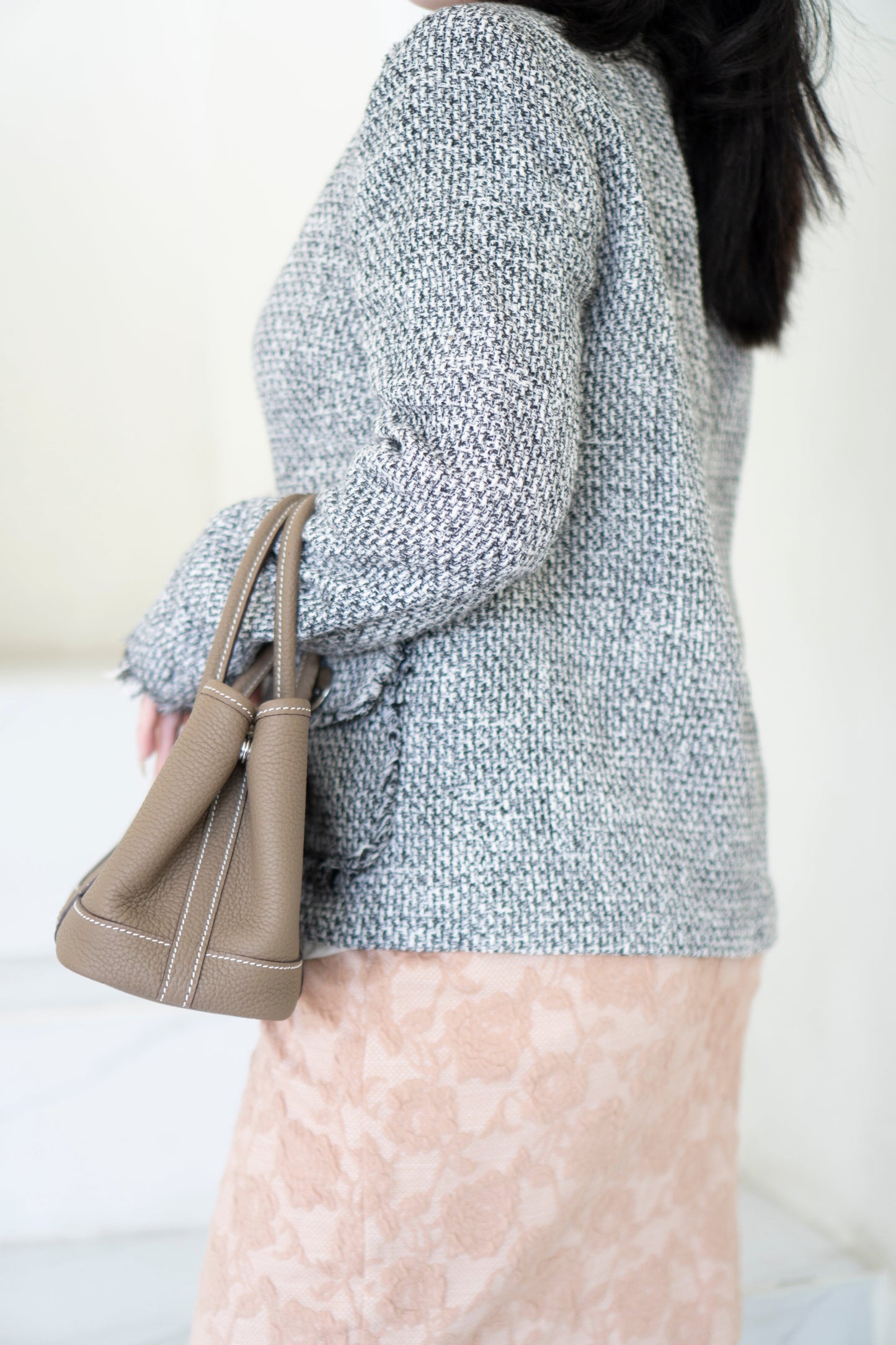 Garden Party Mini – Etoupe Negonda Leather with Palladium Hardware