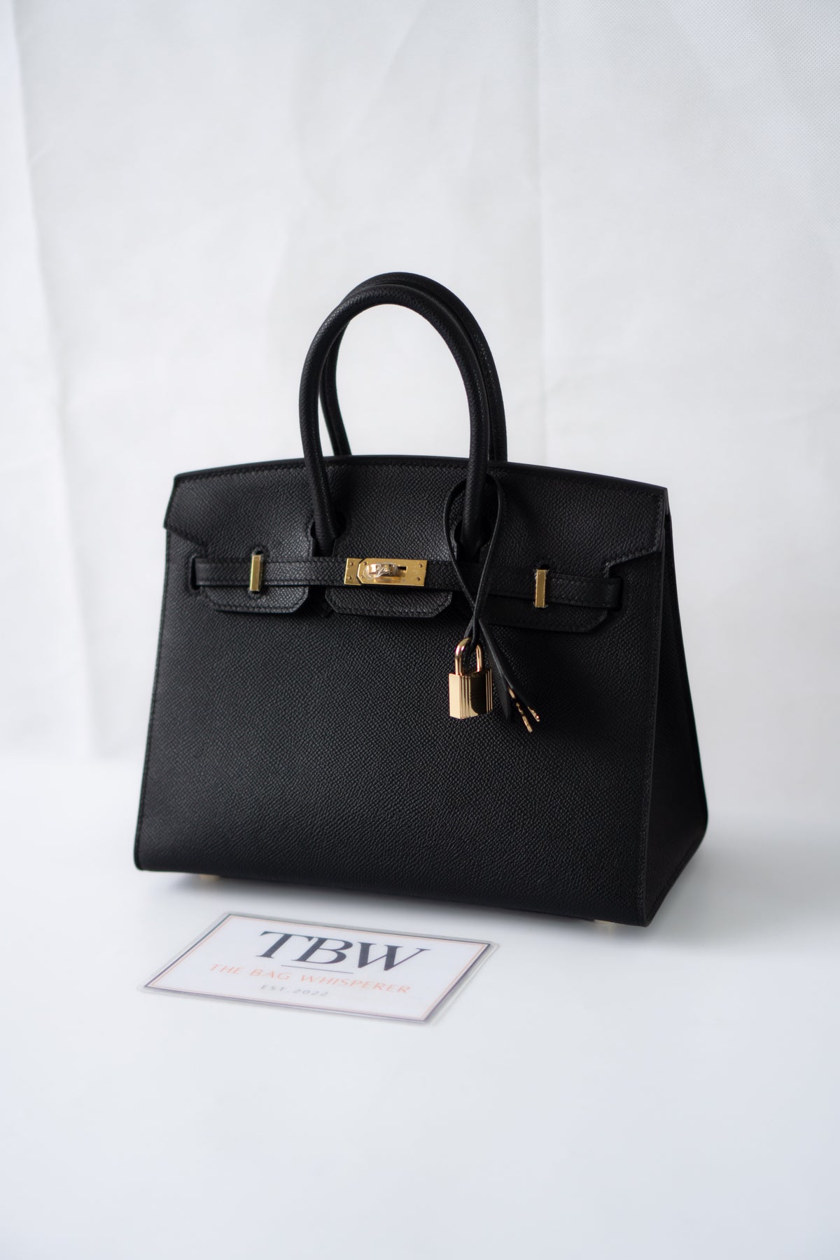 BK 25 Sellier – Black Epsom Leather with Gold Hardware