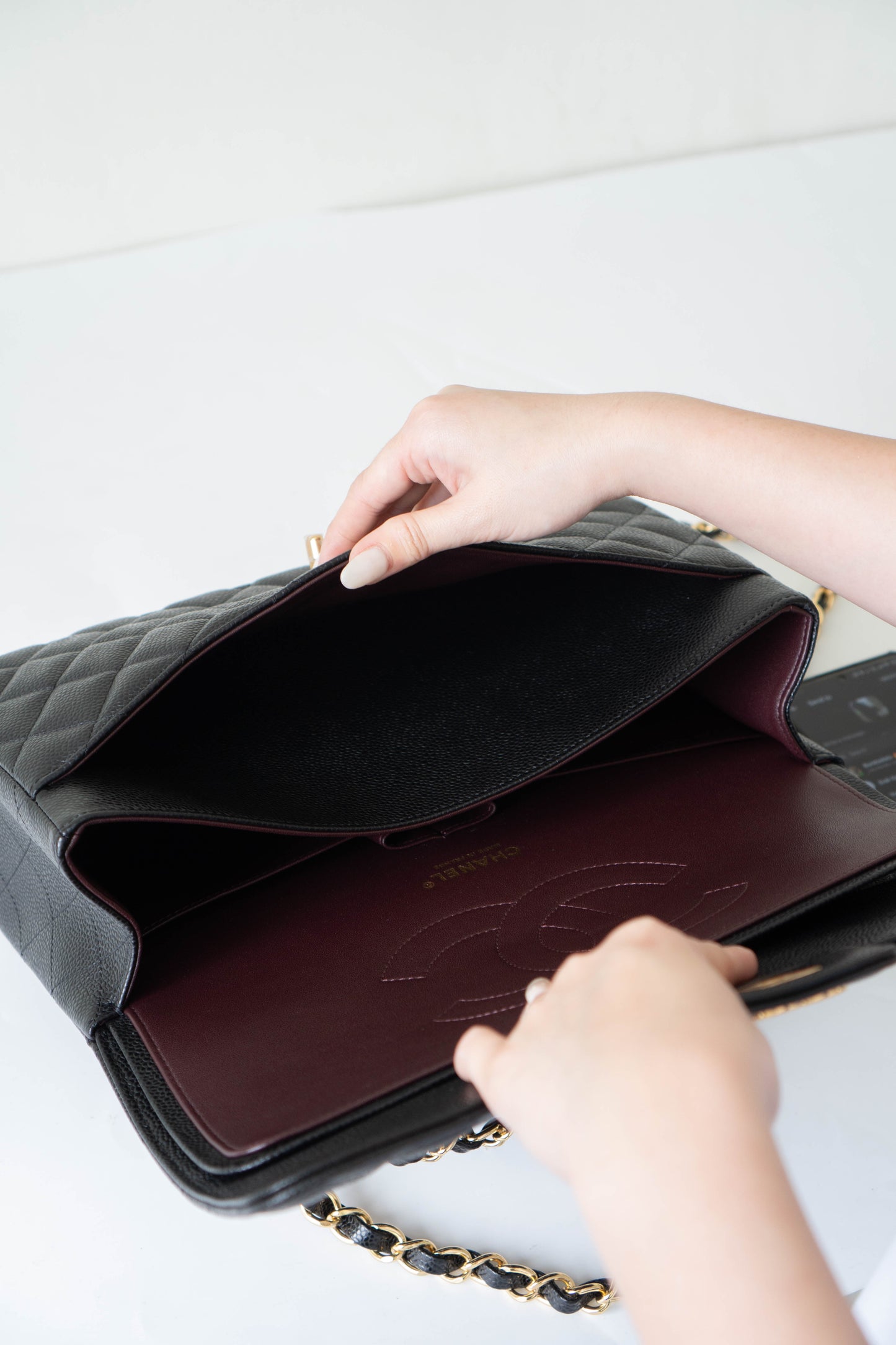 Jumbo Classic Flap – Black Caviar Leather with Gold Hardware