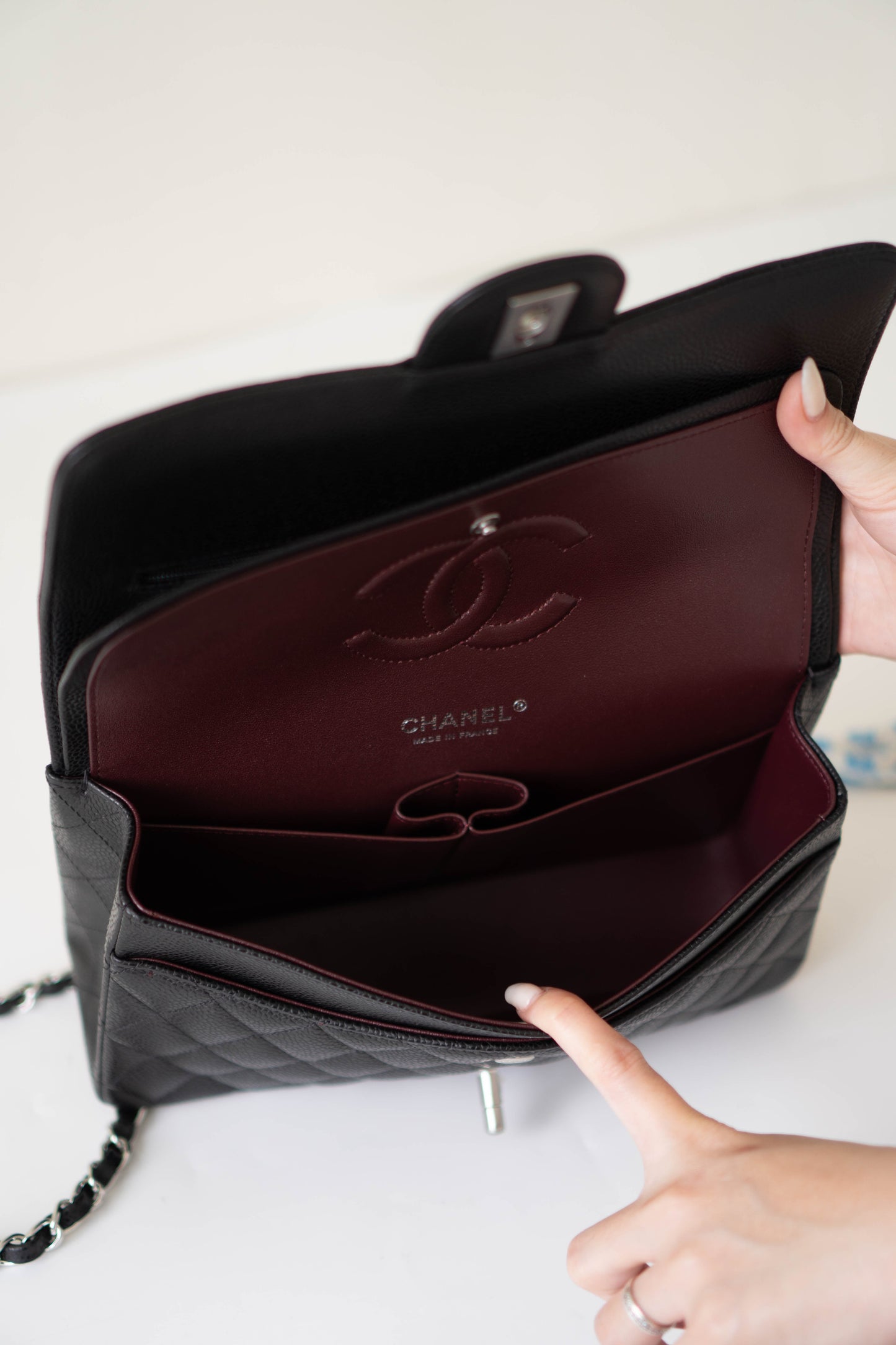 Classic Flap Medium – Black Caviar Leather with Silver Hardware