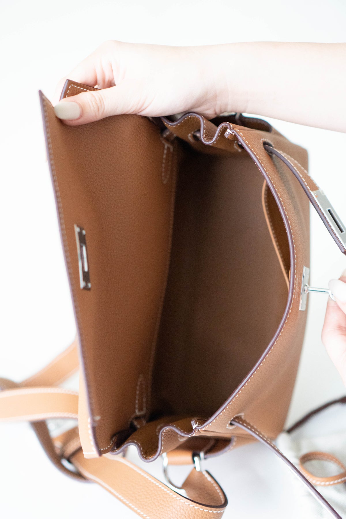 KL Messenger PM – Gold Clemence Leather with Palladium Hardware