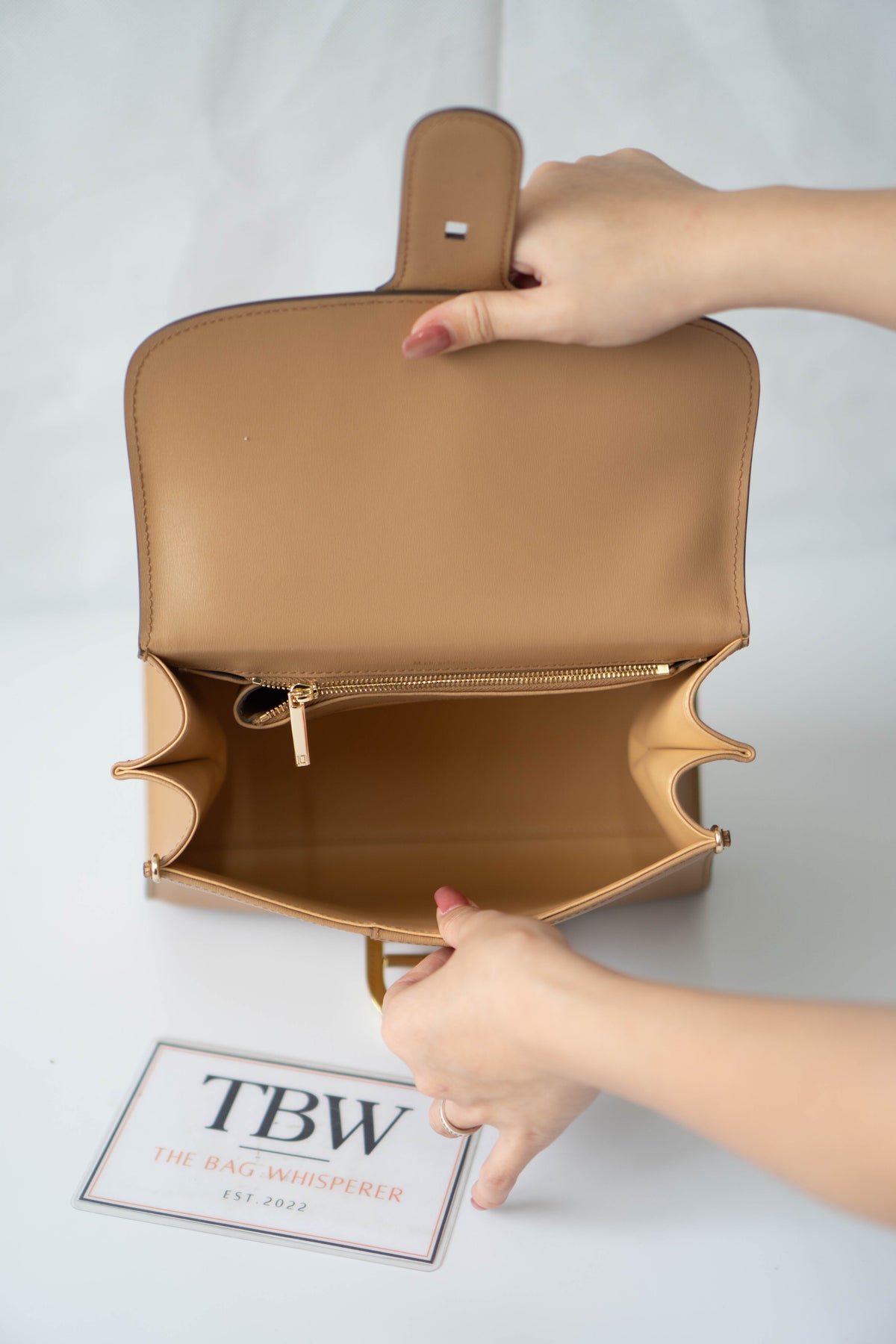 Brillant PM – Vison (warm taupe) Box Calf