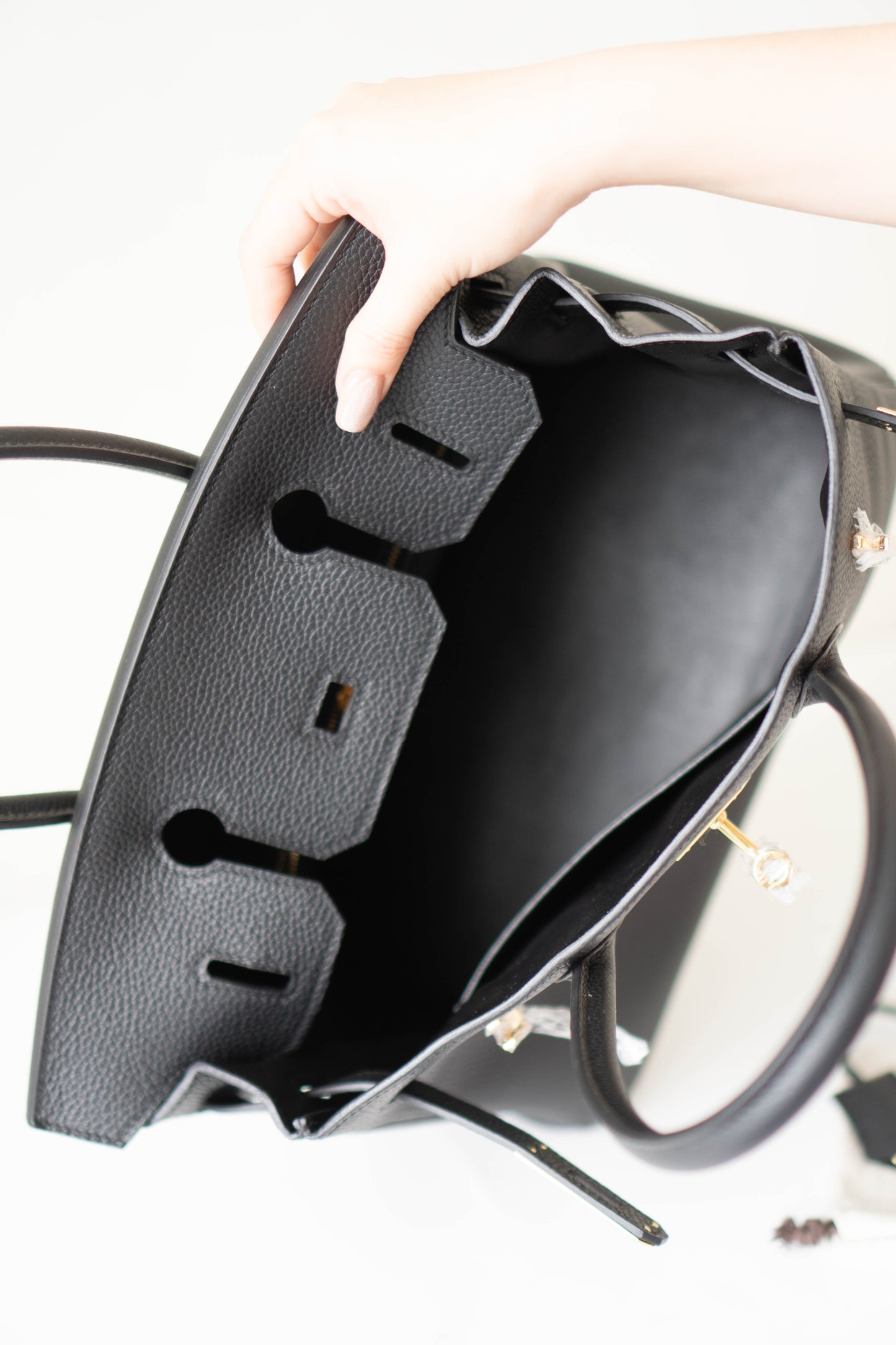 BK 30 – Black Togo Leather with Gold Hardware