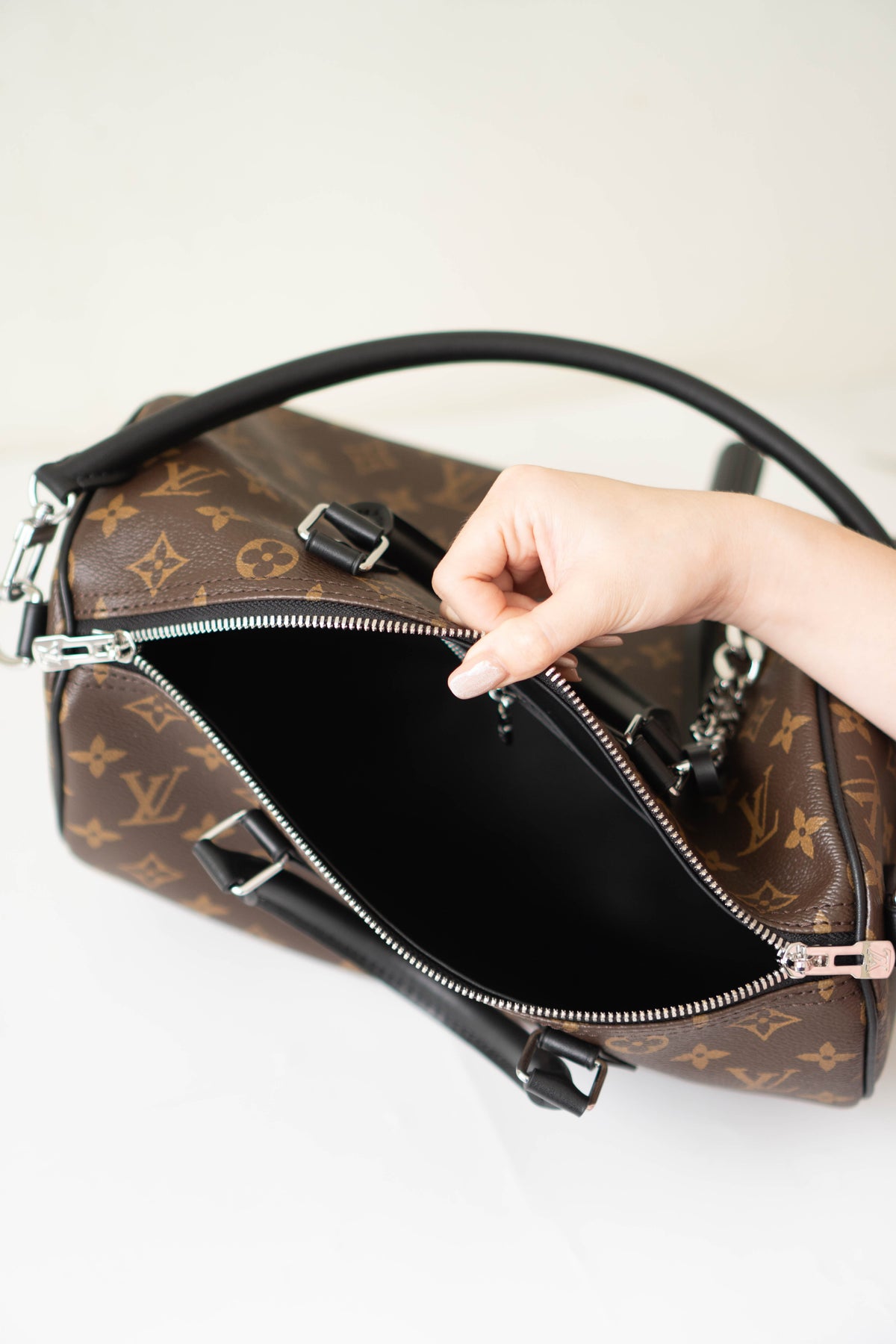 Speedy 30 Soft – Monogram Canvas with Black Leather Trim & Silver Hardware
