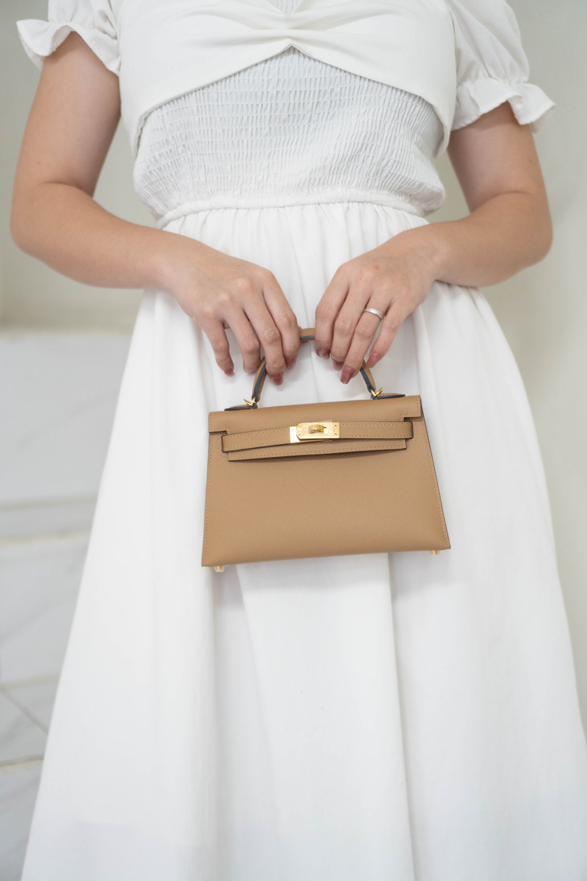 Mini KL II – Chai Epsom with Gold Hardware