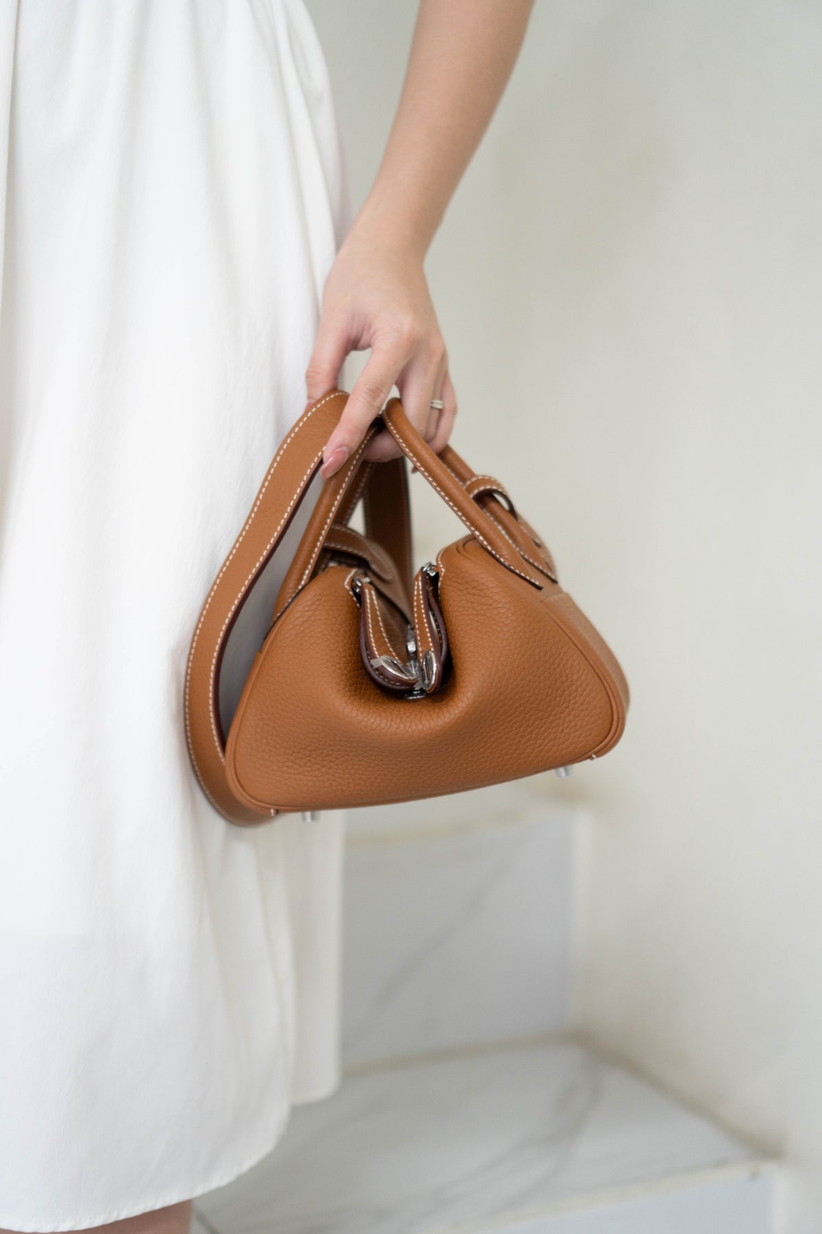 Mini Lind – Gold Clemence with Palladium Hardware