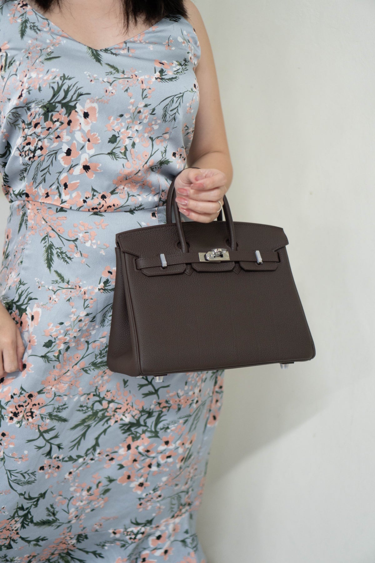 BK 25 – Ebene Togo (With Intricate Leather Pattern) with Palladium Hardware