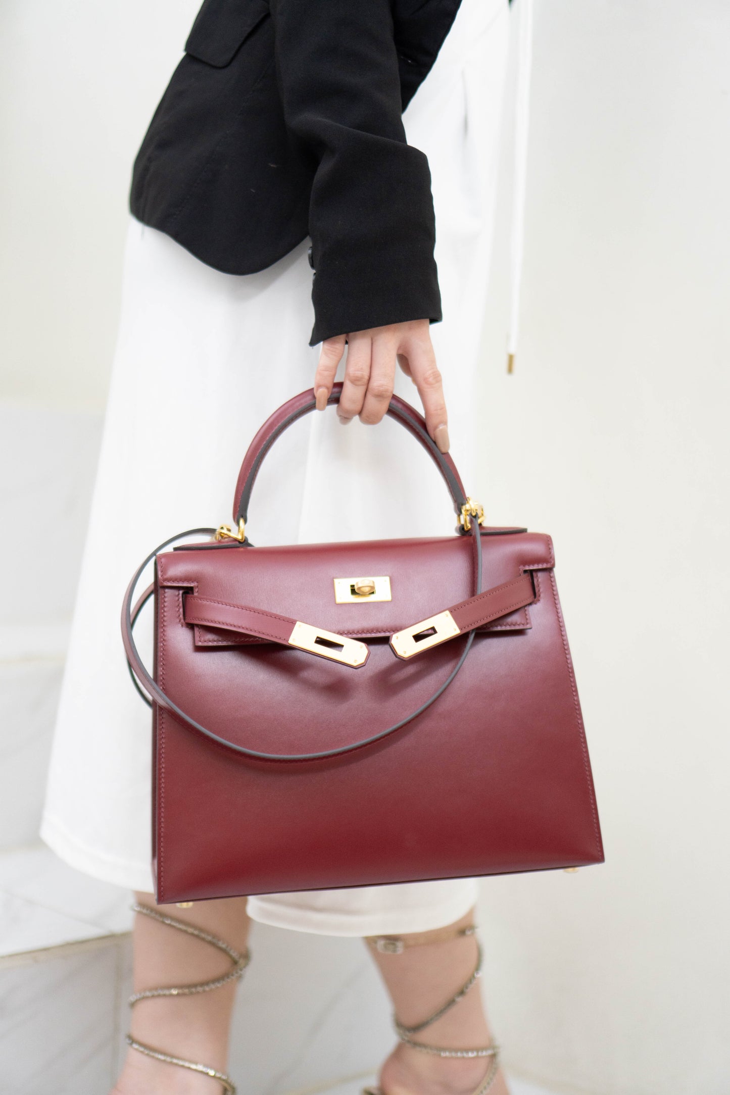KL 28 Box in Rouge with Gold Hardware