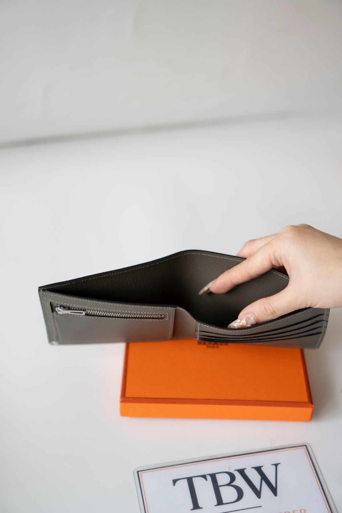 Men's Compact Wallet – Gris Meyer Evercolor Leather