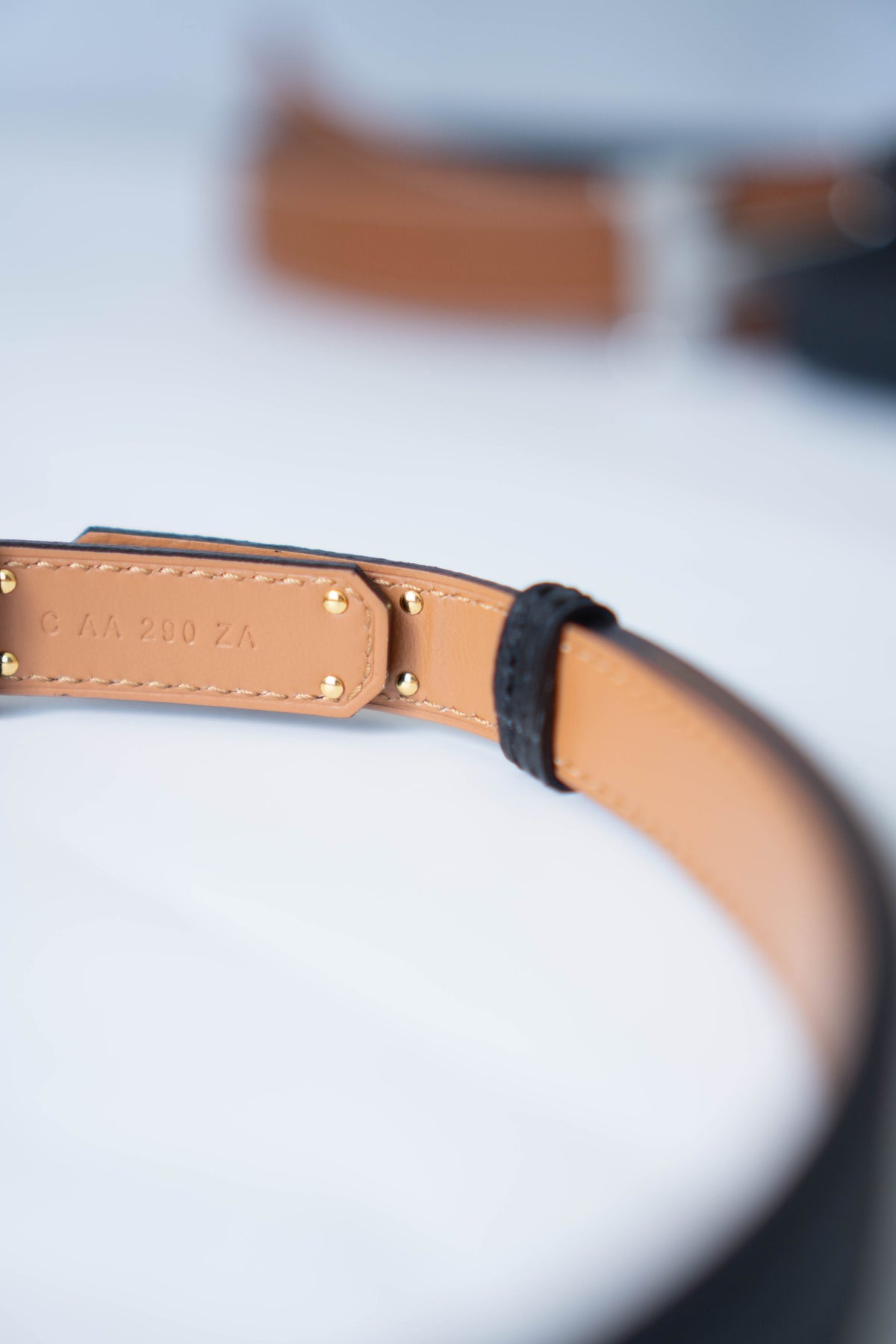 KL 18 Belt – Black Epsom Leather with Gold Hardware