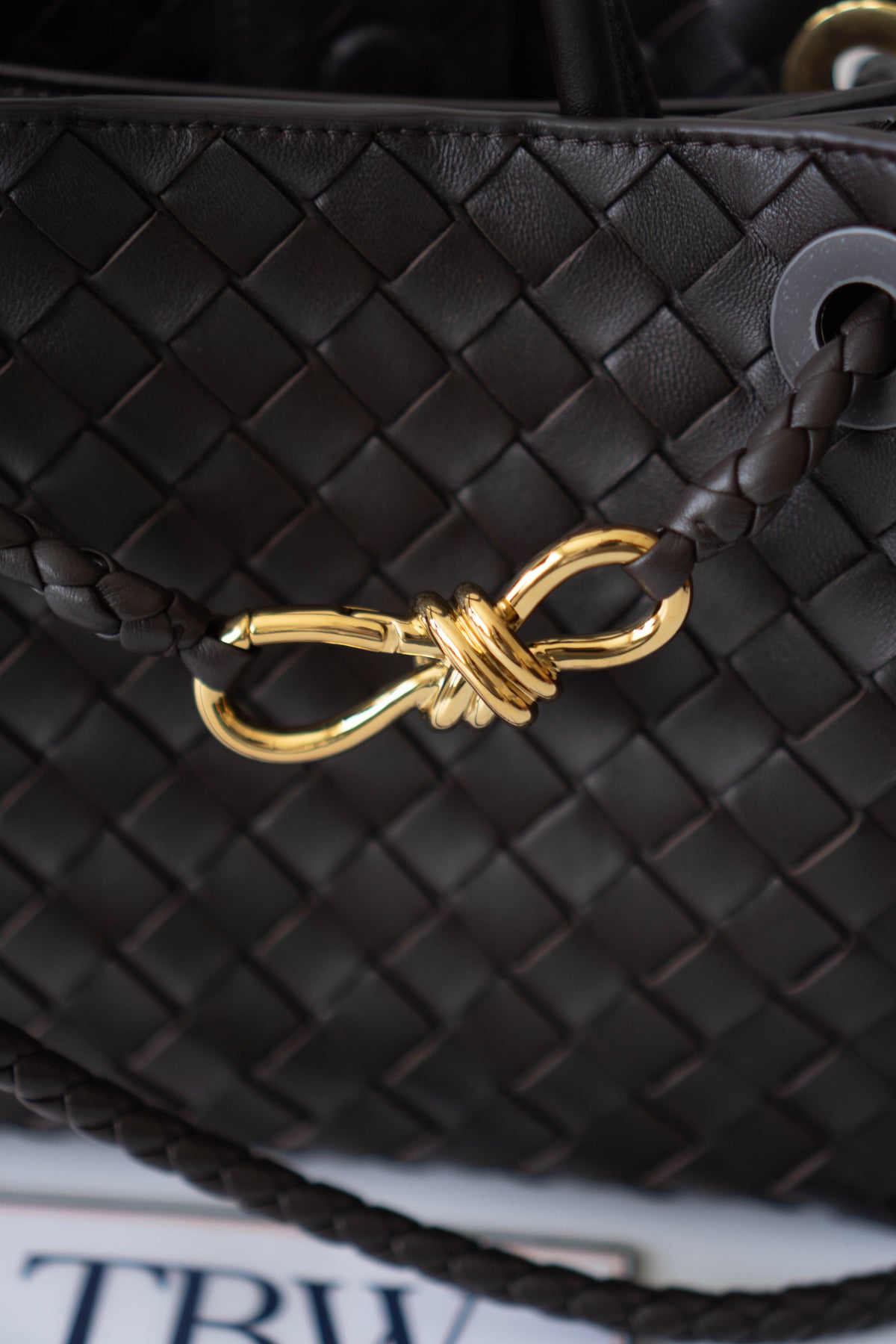Andiamo Small Bag – Dark Brown Intrecciato Nappa Leather
